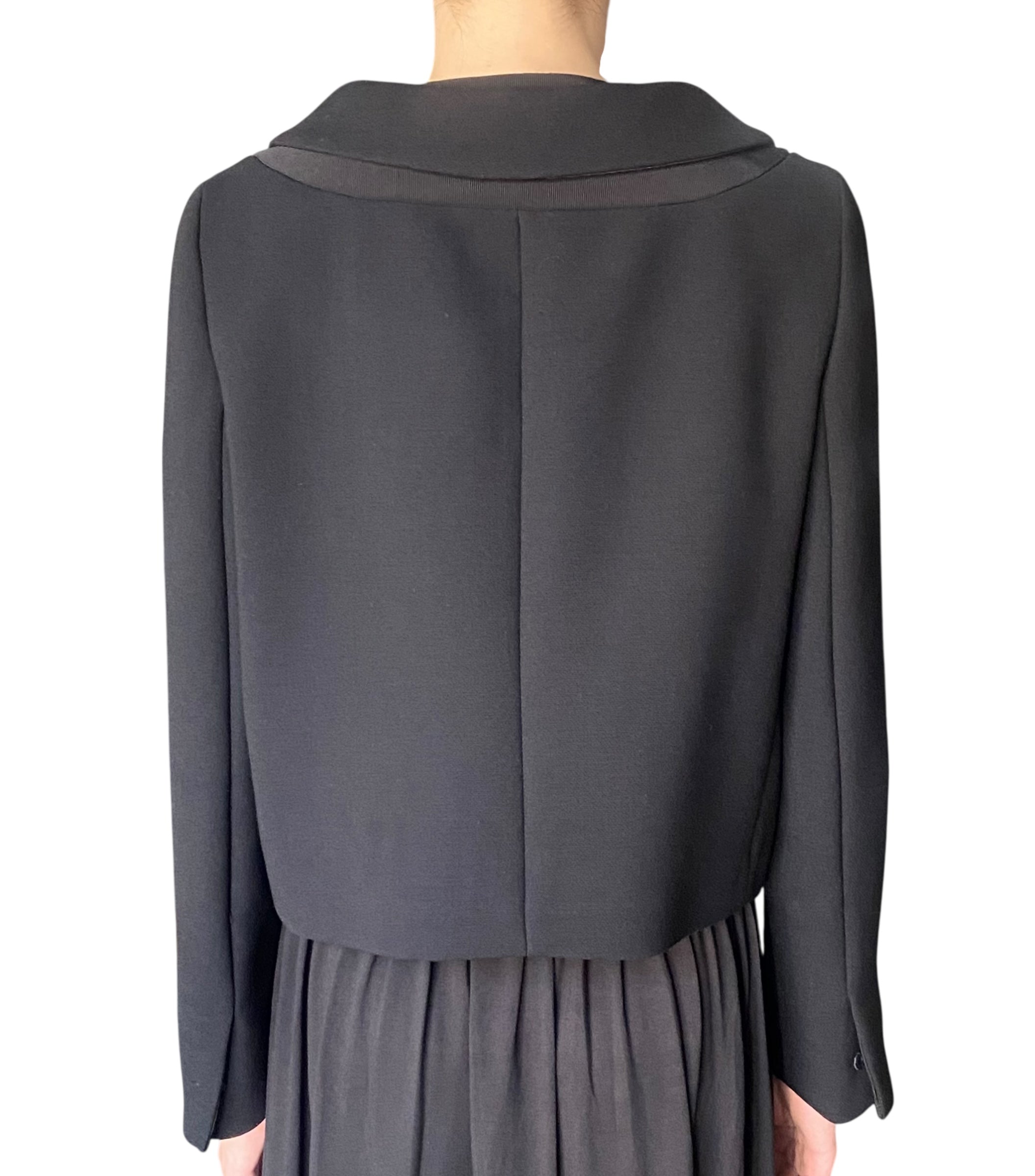 Prada Black 60's style Button Jacket - IT 44