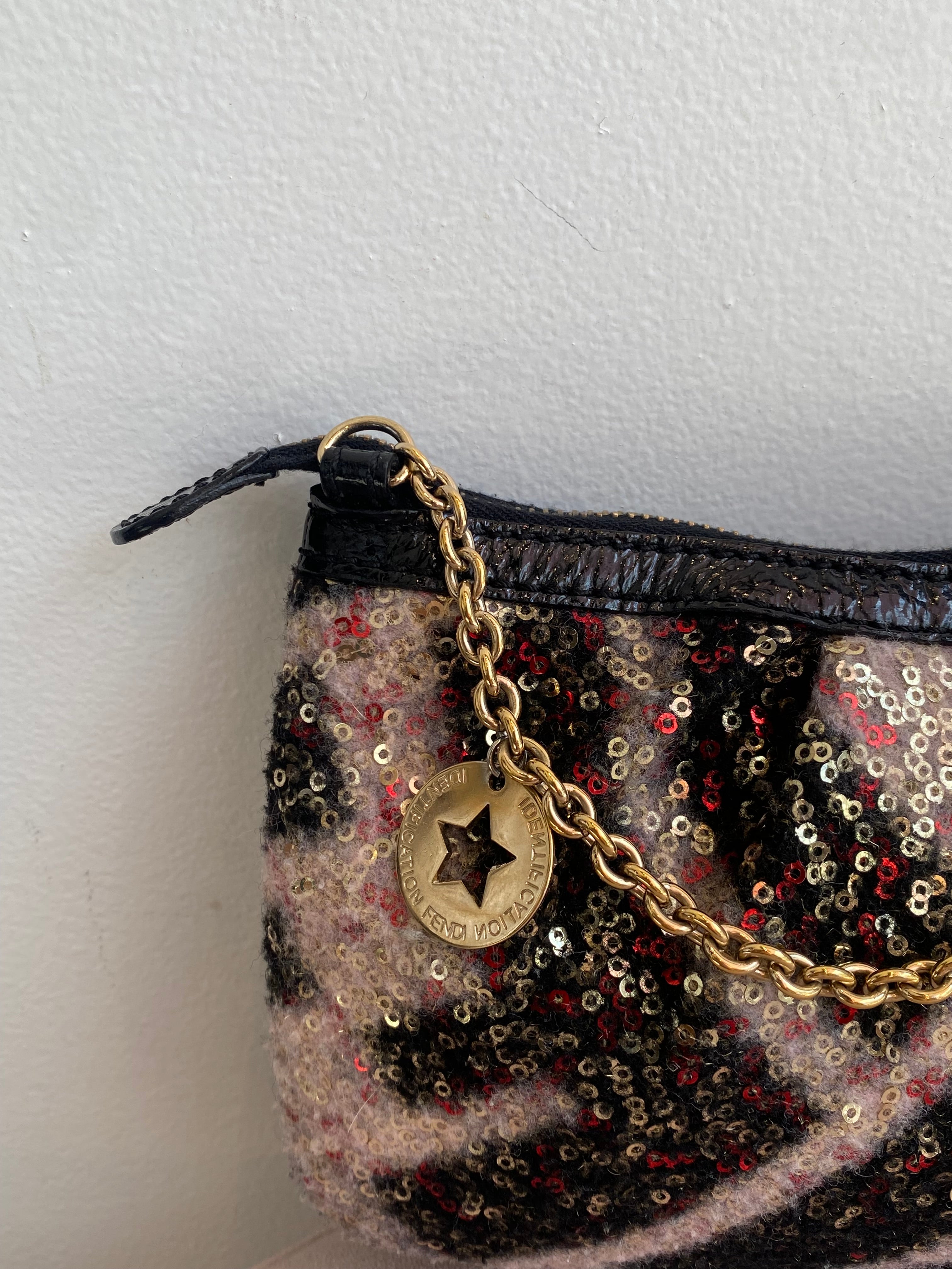Fendi Sequin Chain Pochette Bag