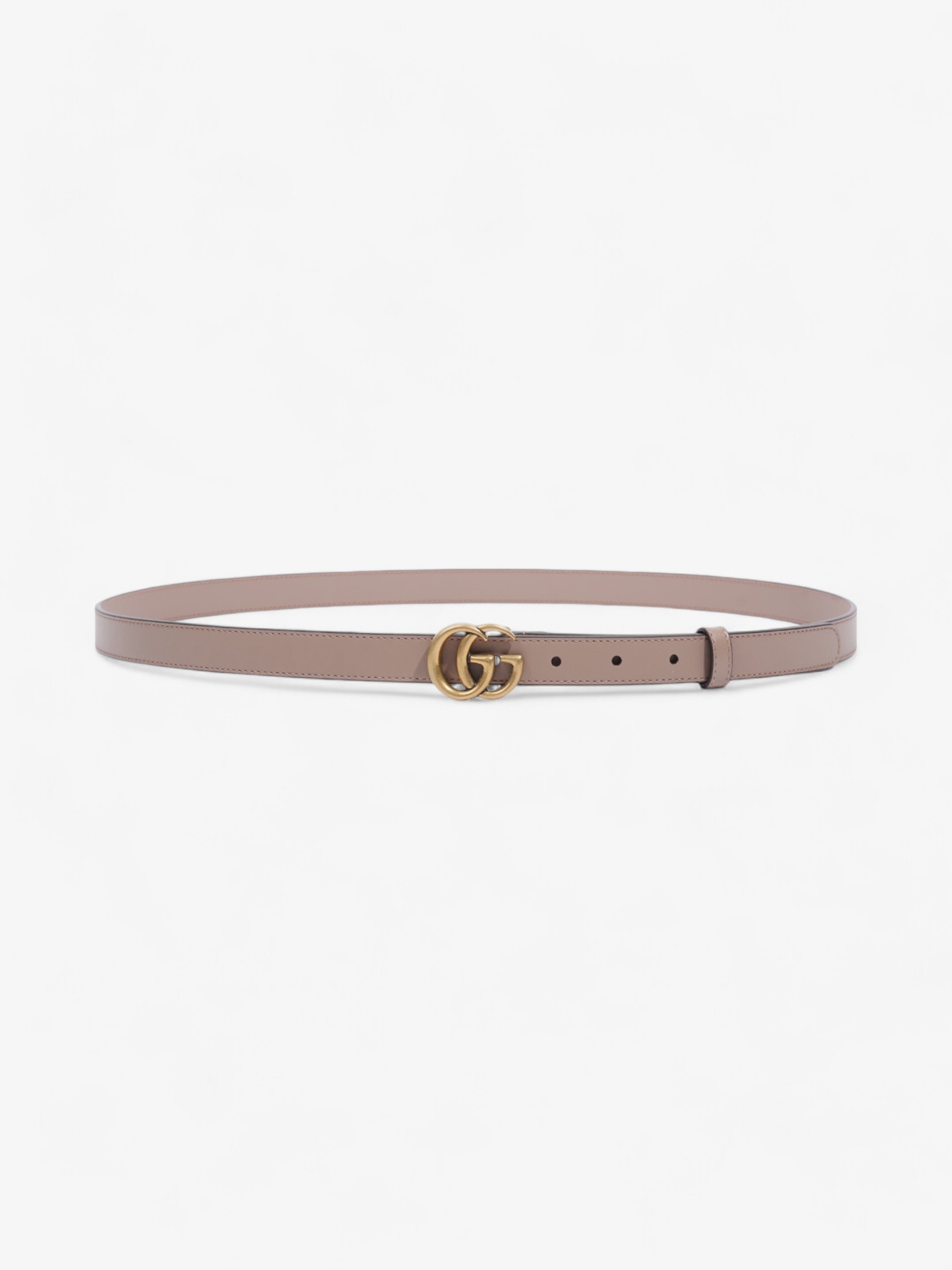 Gucci GG Marmont Thin Belt Dusty Rose / Gold Leather 105cm / 42"