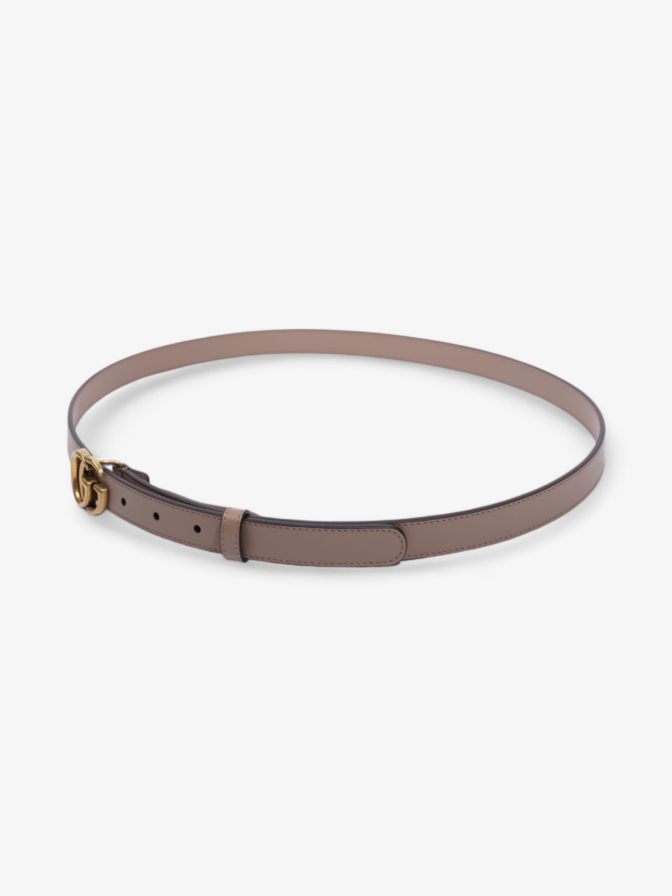 Gucci GG Marmont Thin Belt Dusty Rose / Gold Leather 105cm / 42"