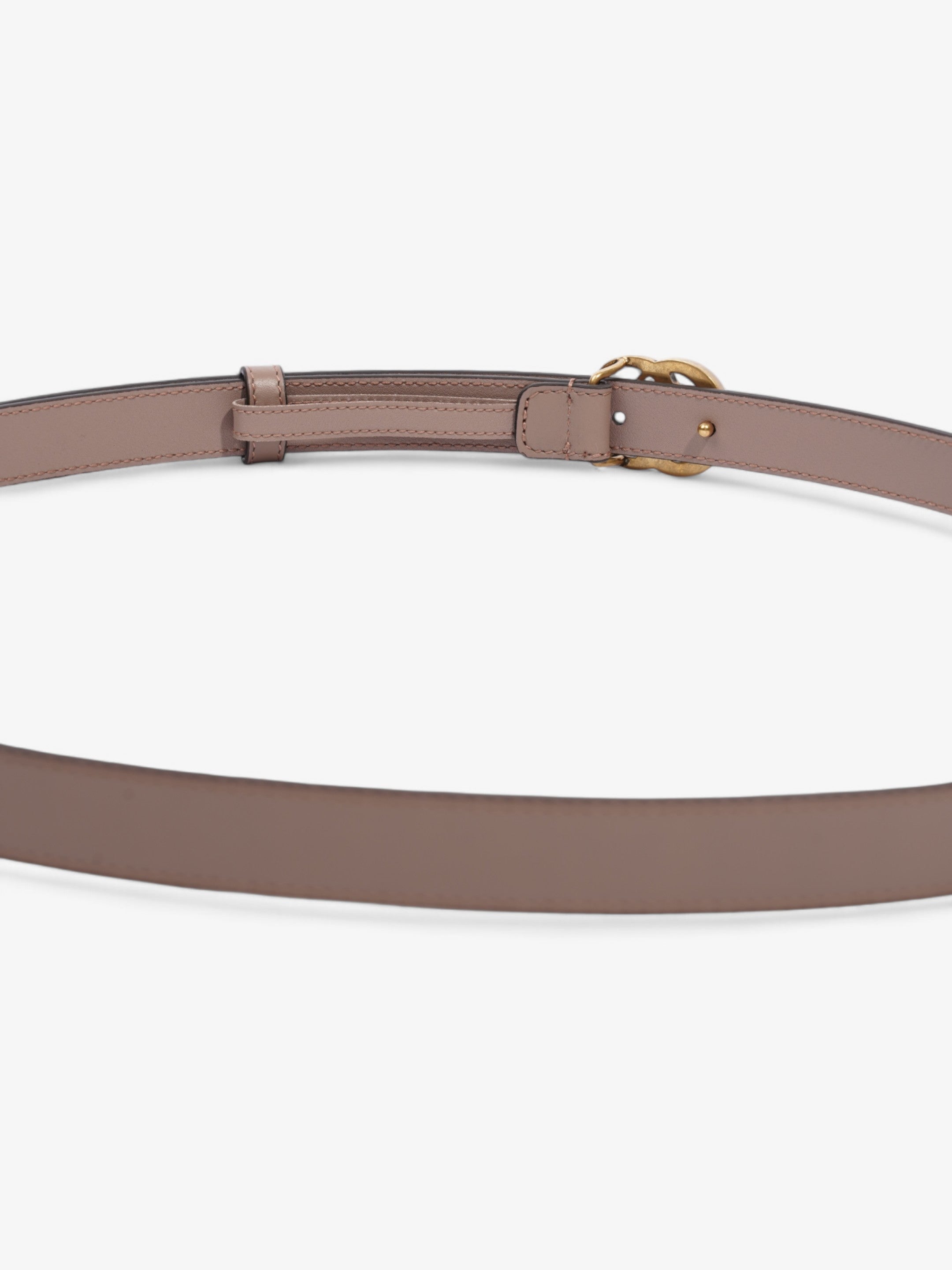 Gucci GG Marmont Thin Belt Dusty Rose / Gold Leather 105cm / 42"
