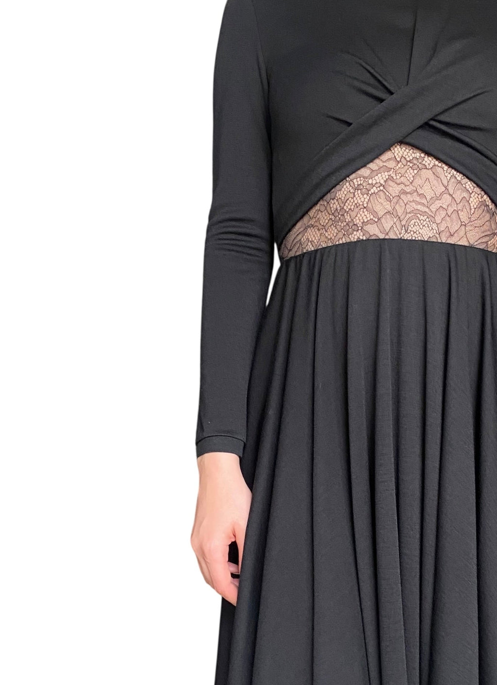 Giambattista Valli Black Lace Cutout Dress - 42 / US 4-6