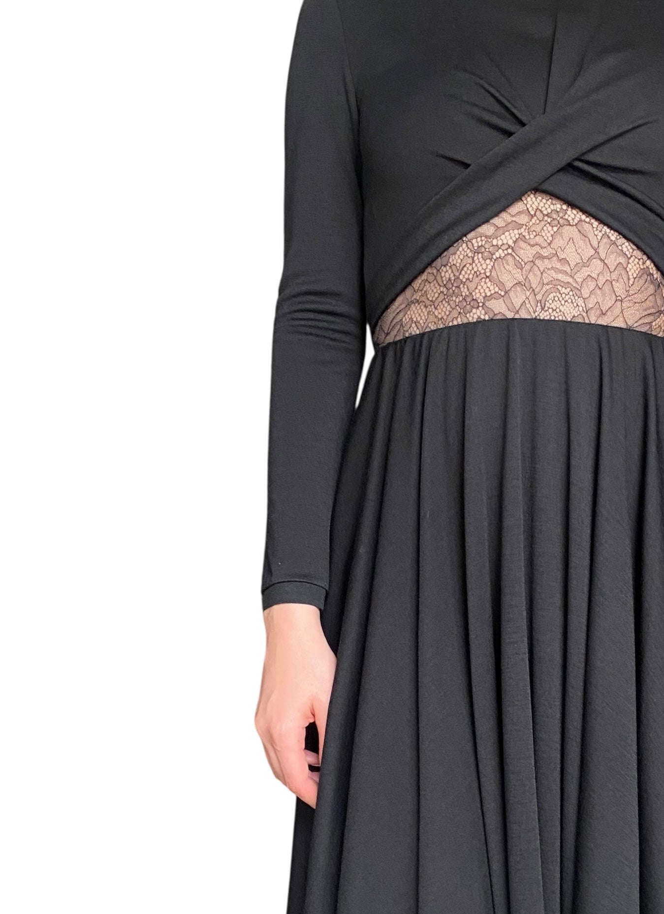 Giambattista Valli Black Lace Cutout Dress - 42 / US 4-6