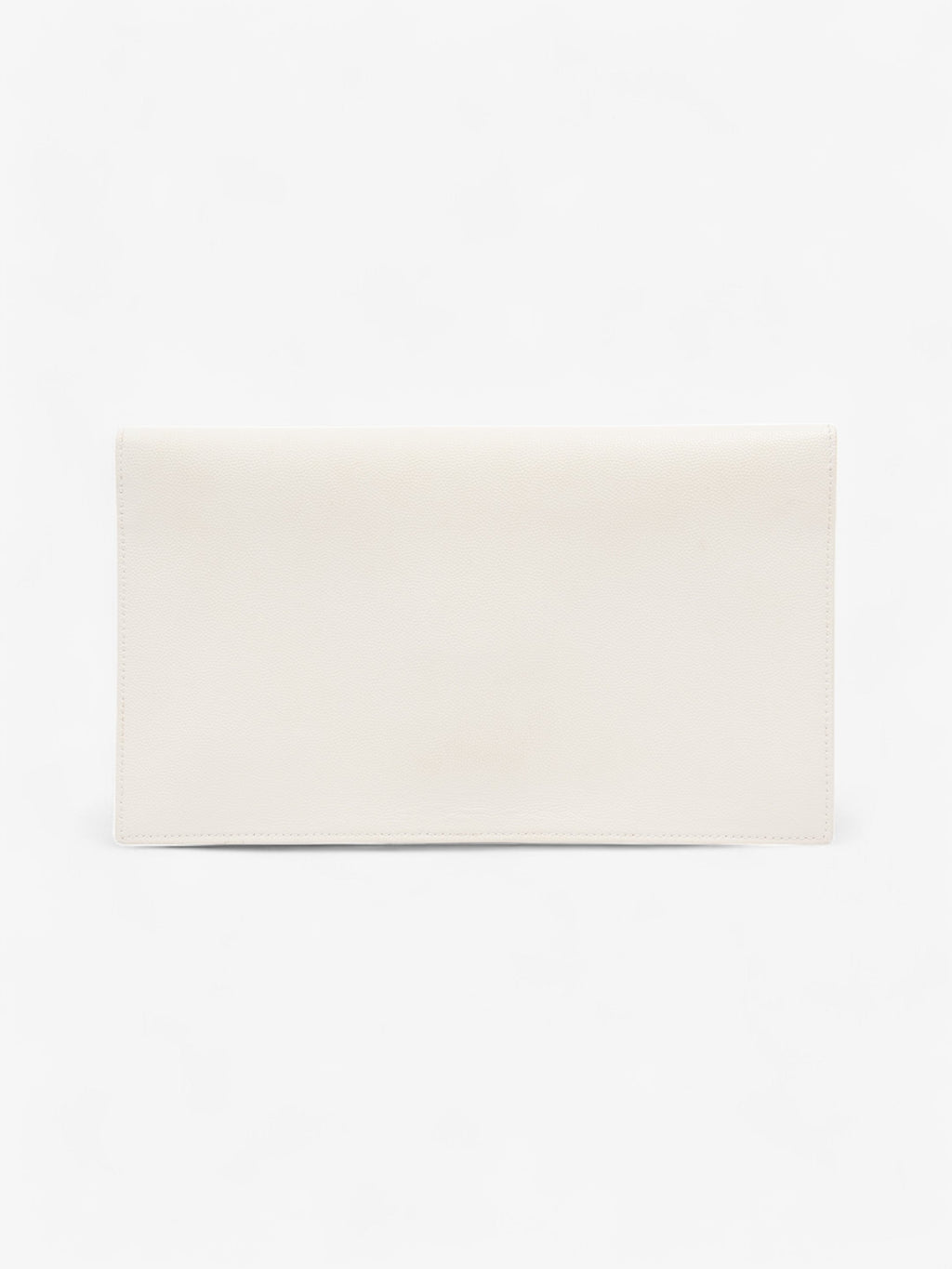 Saint Laurent Uptown Clutch Blanc Vintage Grained Leather