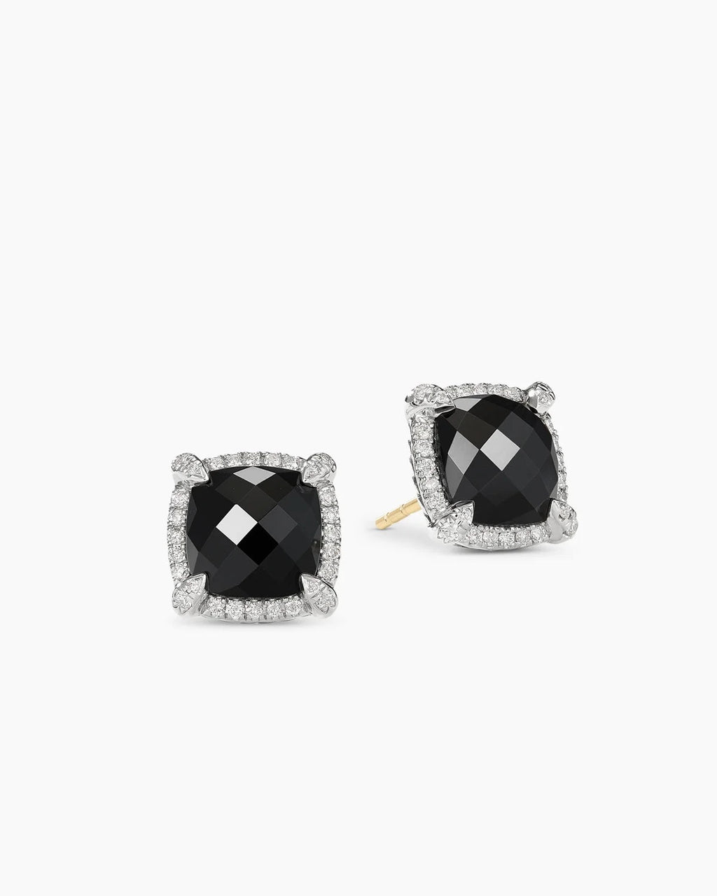 DAVID YURMAN CHATELAINE®  BLACK ONYX DIAMONDS PAVE BEZEL STUD EARRINGS