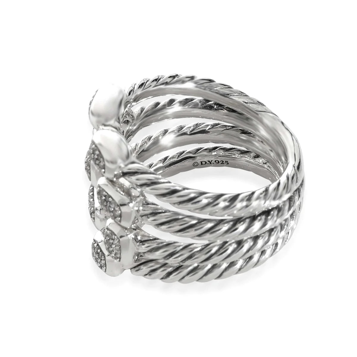 DAVID YURMAN FOUR ROW DIAMOND CONFETTI RING