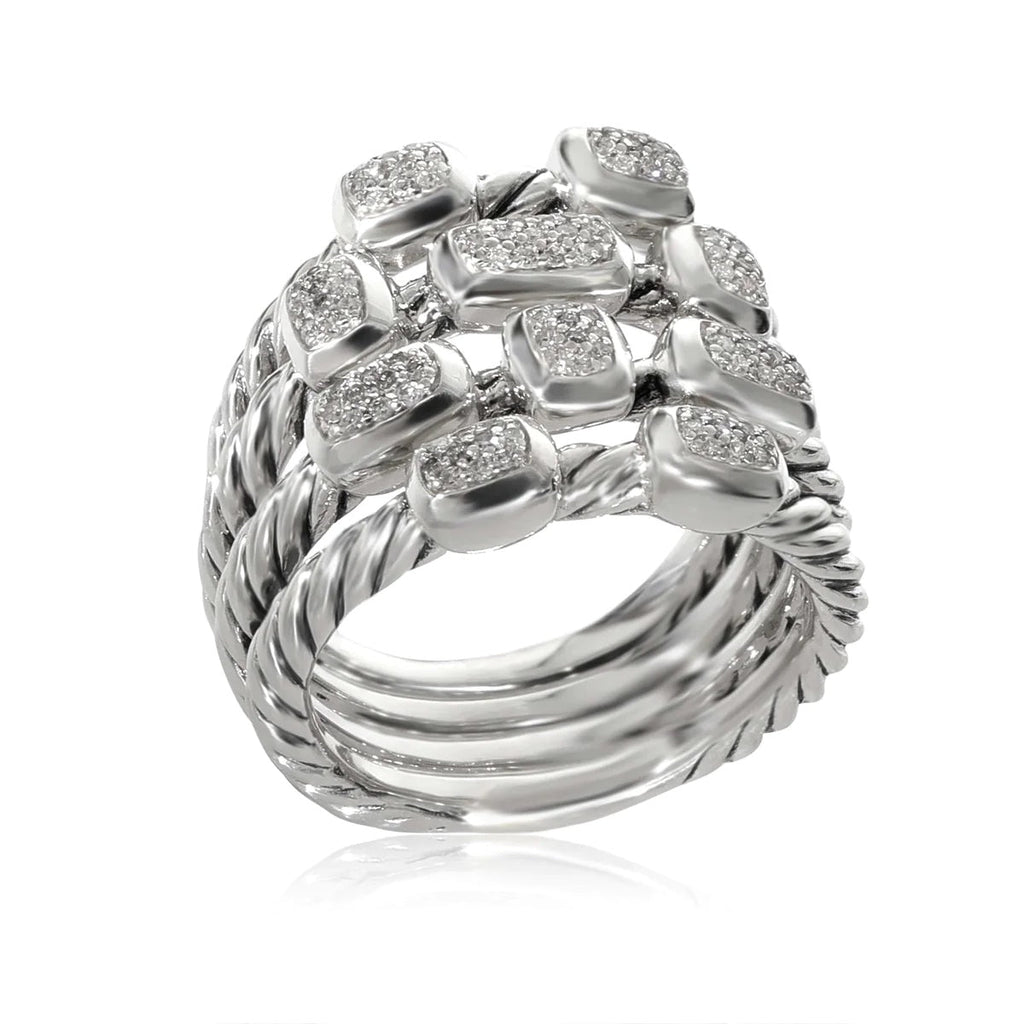 DAVID YURMAN FOUR ROW DIAMOND CONFETTI RING