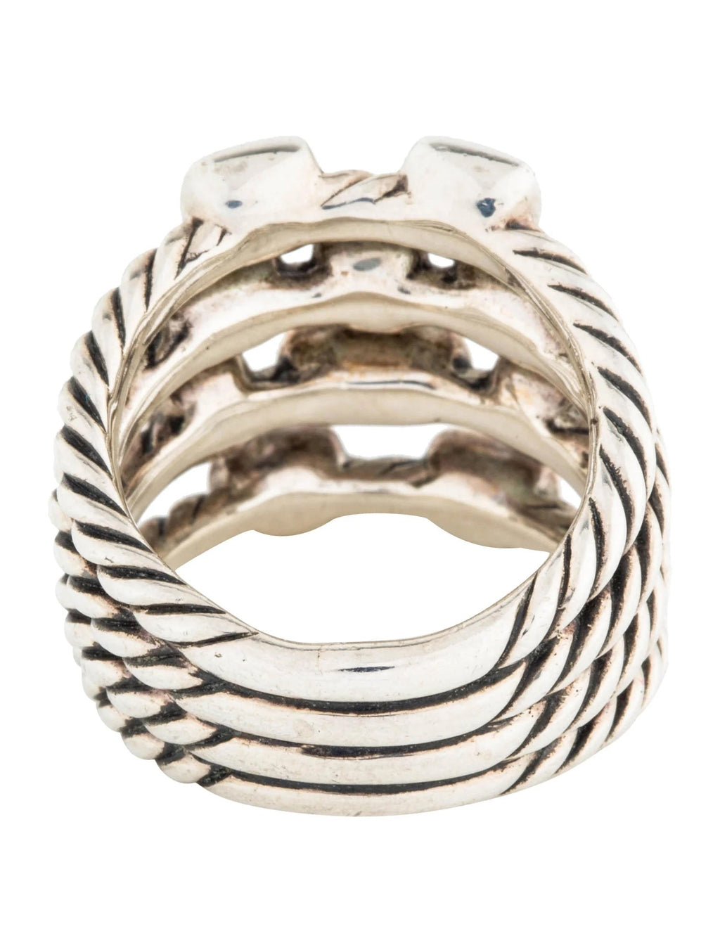 DAVID YURMAN FOUR ROW DIAMOND CONFETTI RING