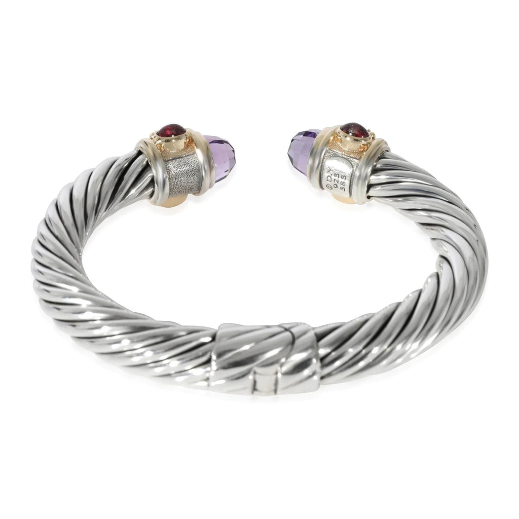 DAVID YURMAN RENAISSANCE SILVER 14K GOLD WITH AMETHYST BRACELET