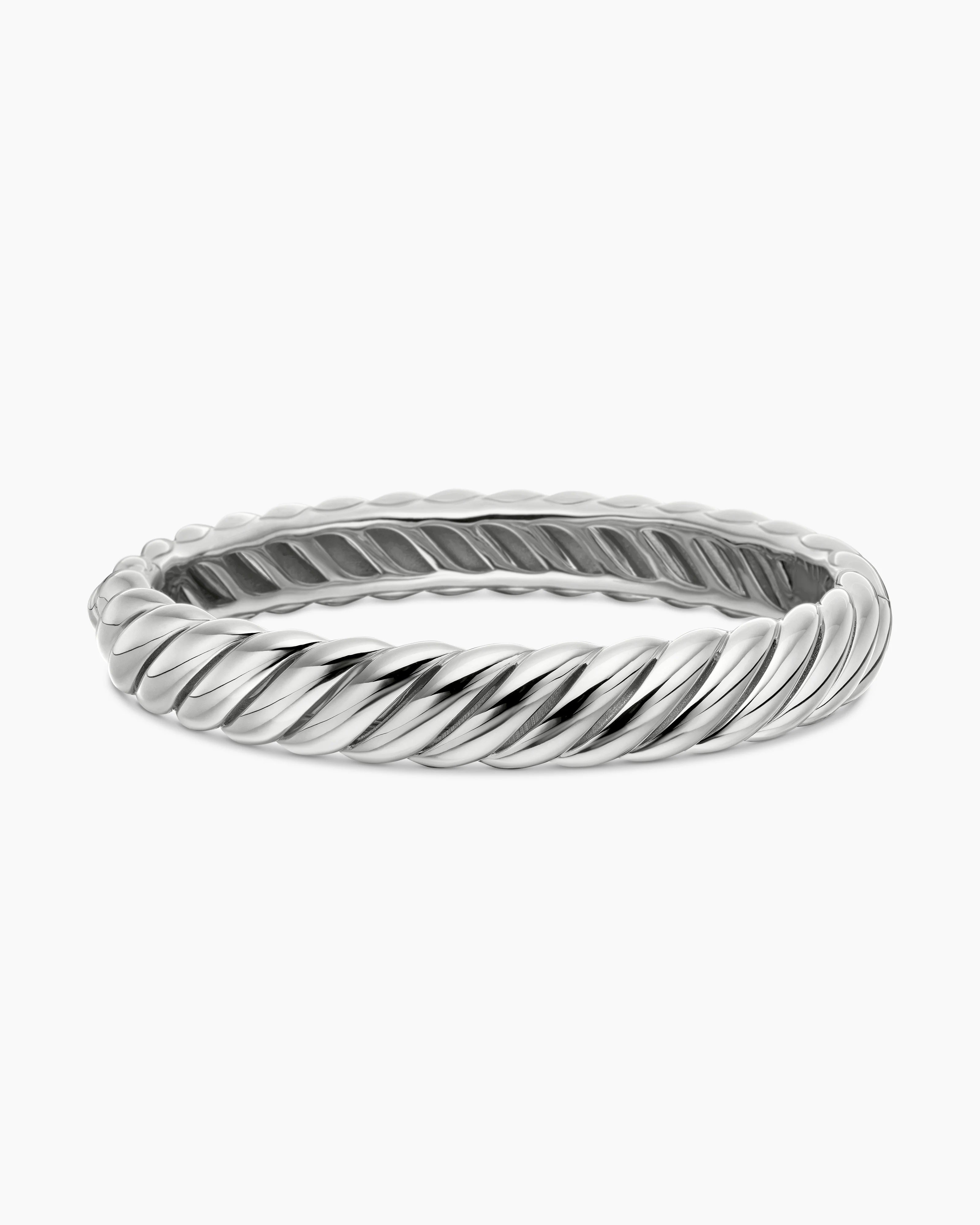 DAVID YURMAN STERLING SILVER SCULPTED CABEL 10MM BRACELET