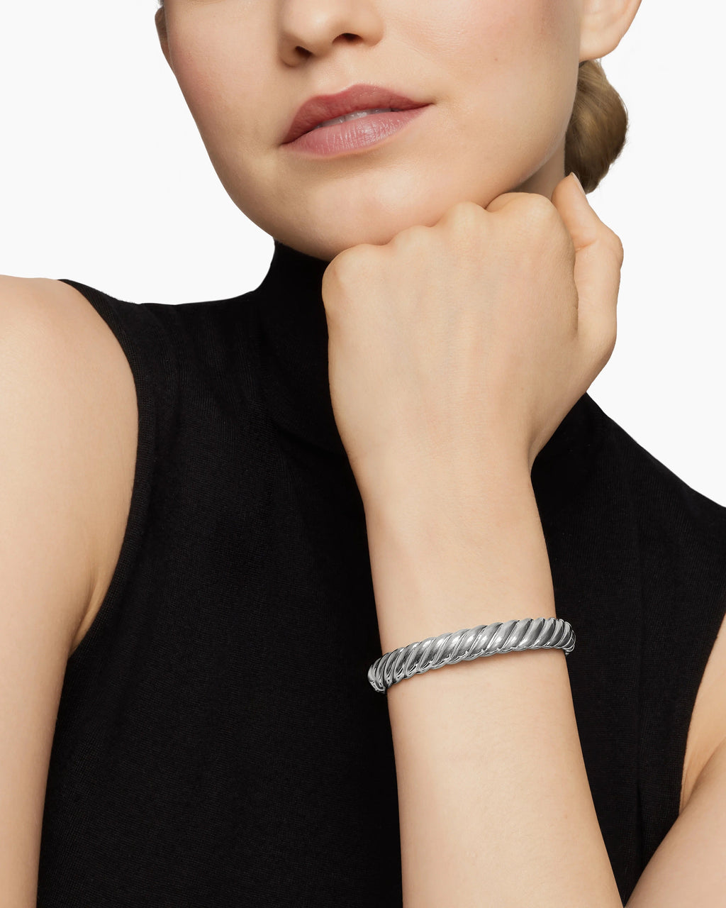 DAVID YURMAN STERLING SILVER SCULPTED CABEL 10MM BRACELET