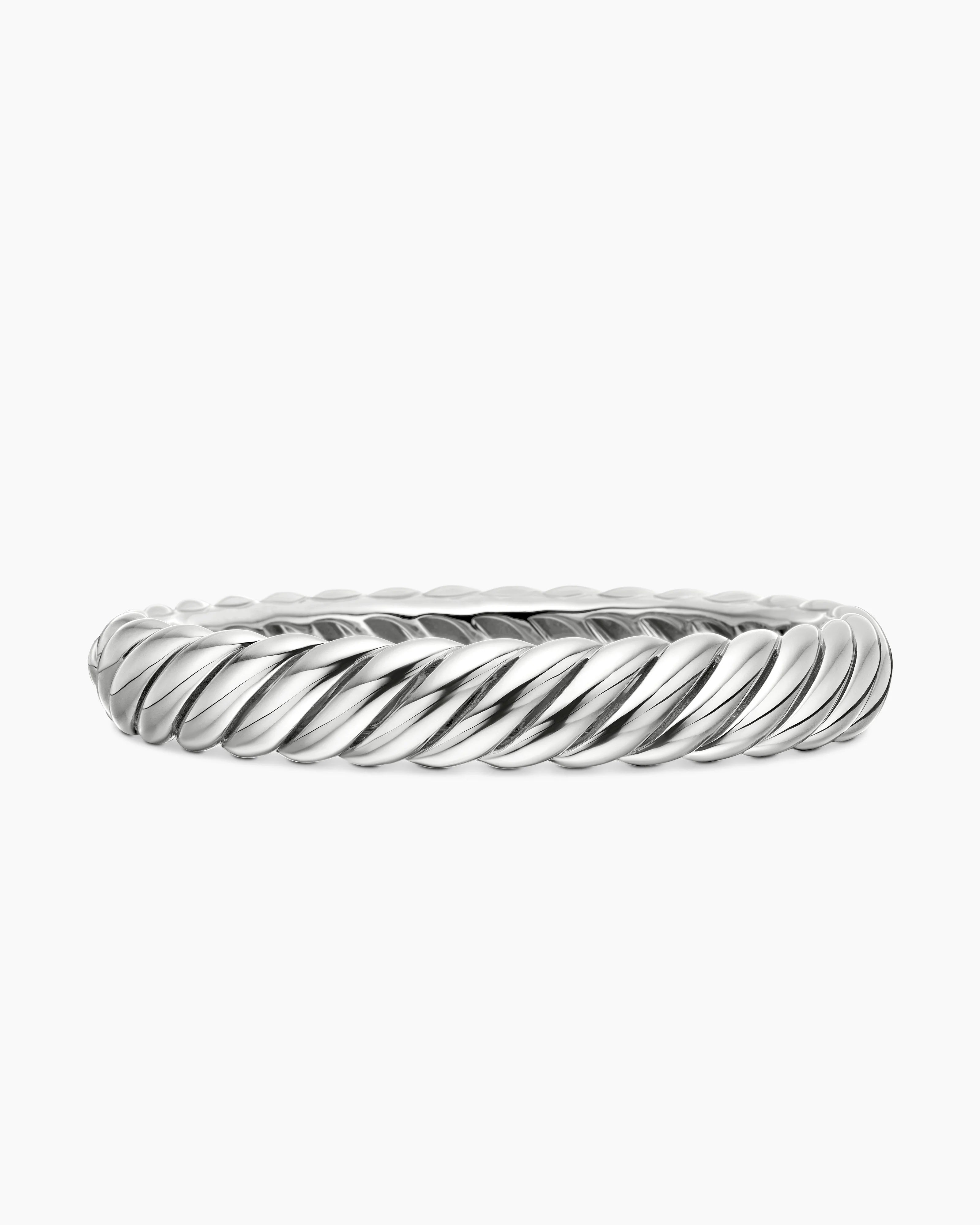 DAVID YURMAN STERLING SILVER SCULPTED CABEL 10MM BRACELET