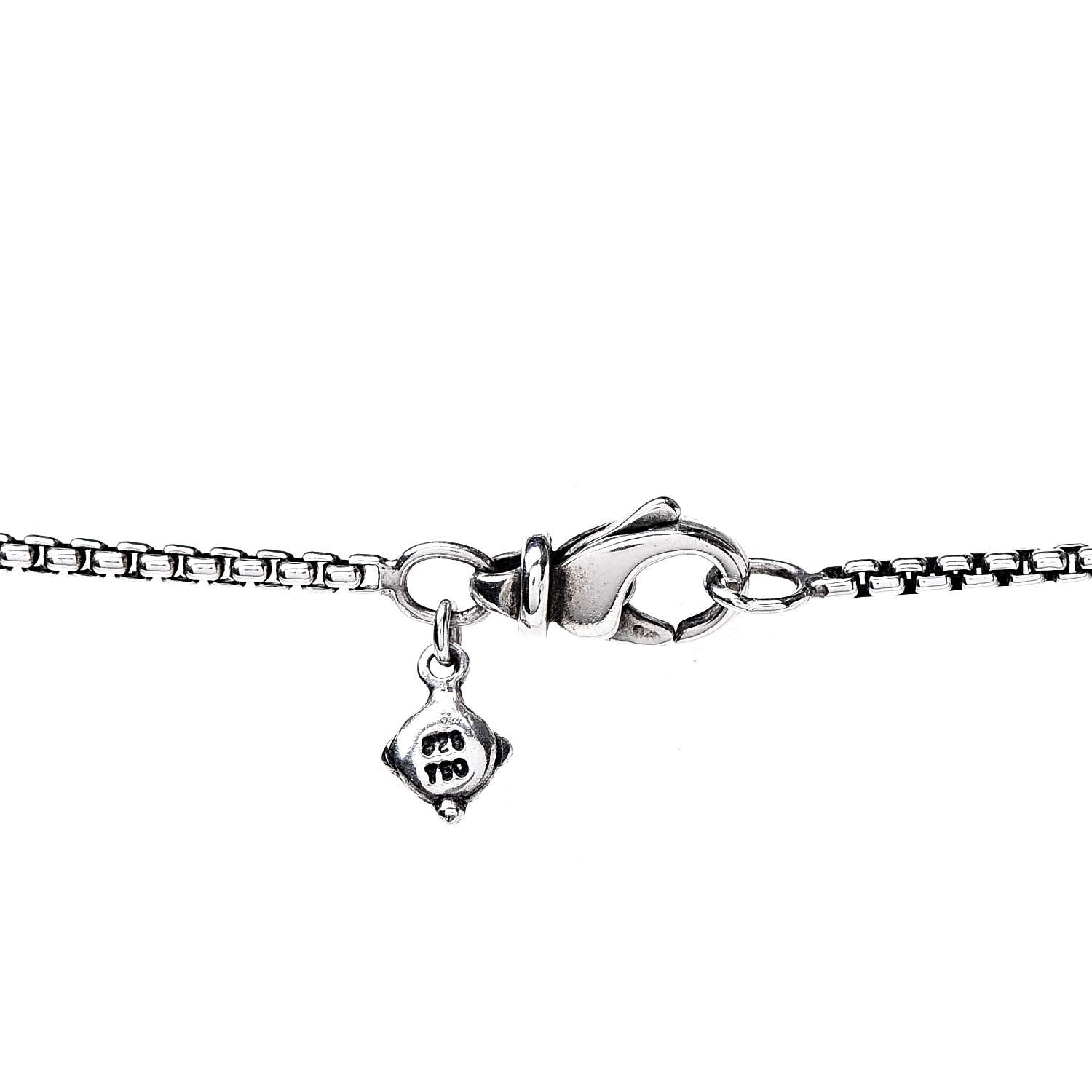 DAVID YURMAN STERLING SILVER 18K GOLD 30MM CABLE DISC NECKLACE