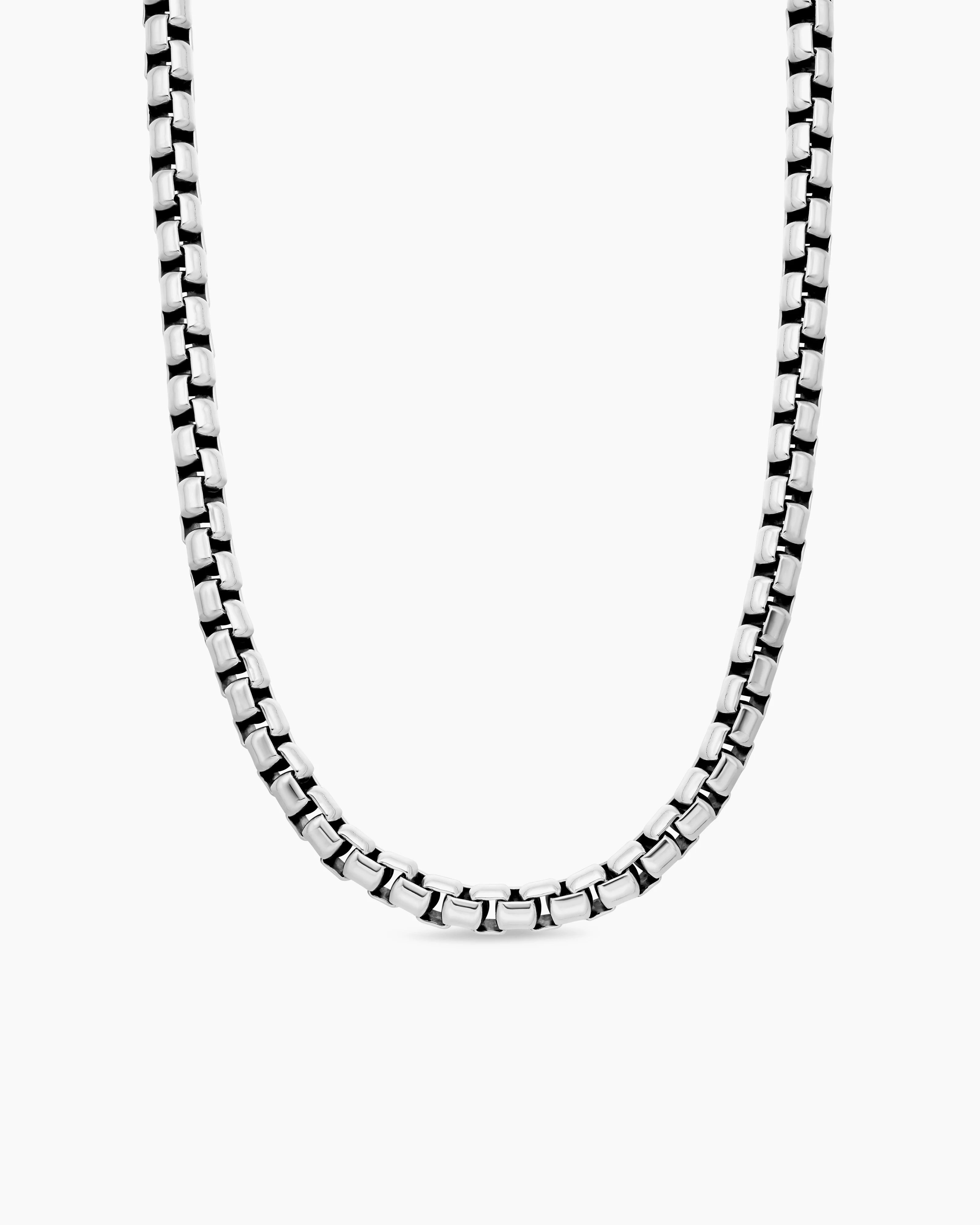 DAVID YURMAN STERLING SILVER BOX CHAIN NECKLACE