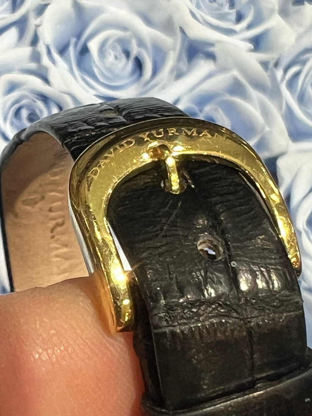 DAVID YURMAN 18K GOLD MADISON DIAMOND BEZEL WATCH