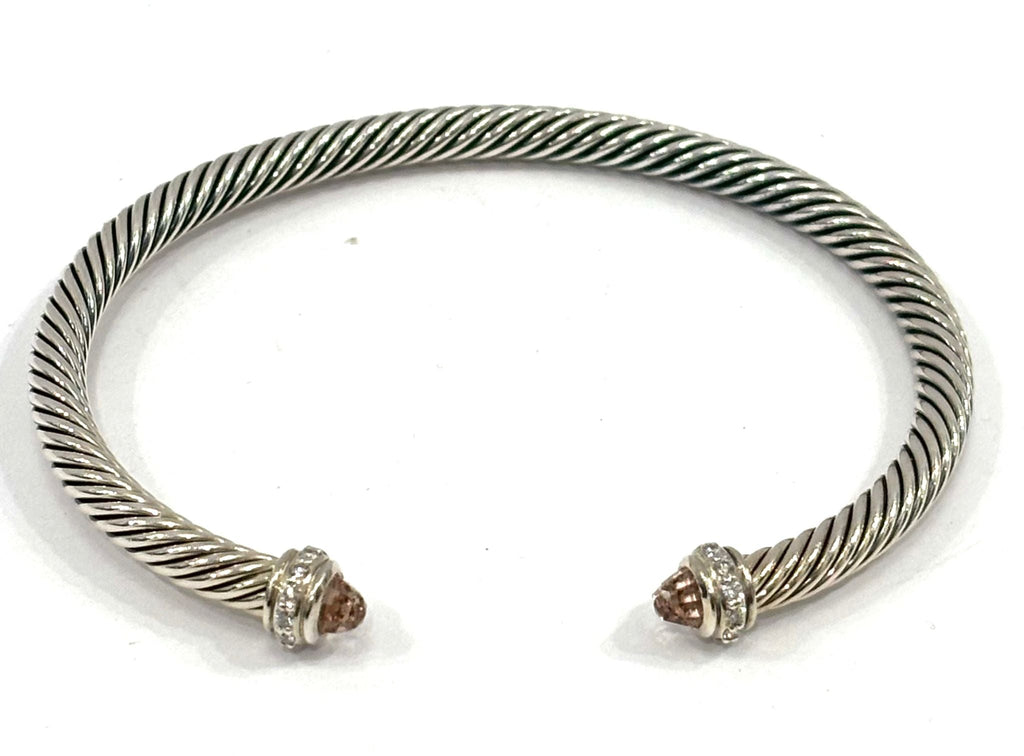 DY Cablespira® FLEX STERLING SILVER CITRINE & DIAMONDS BRACELET