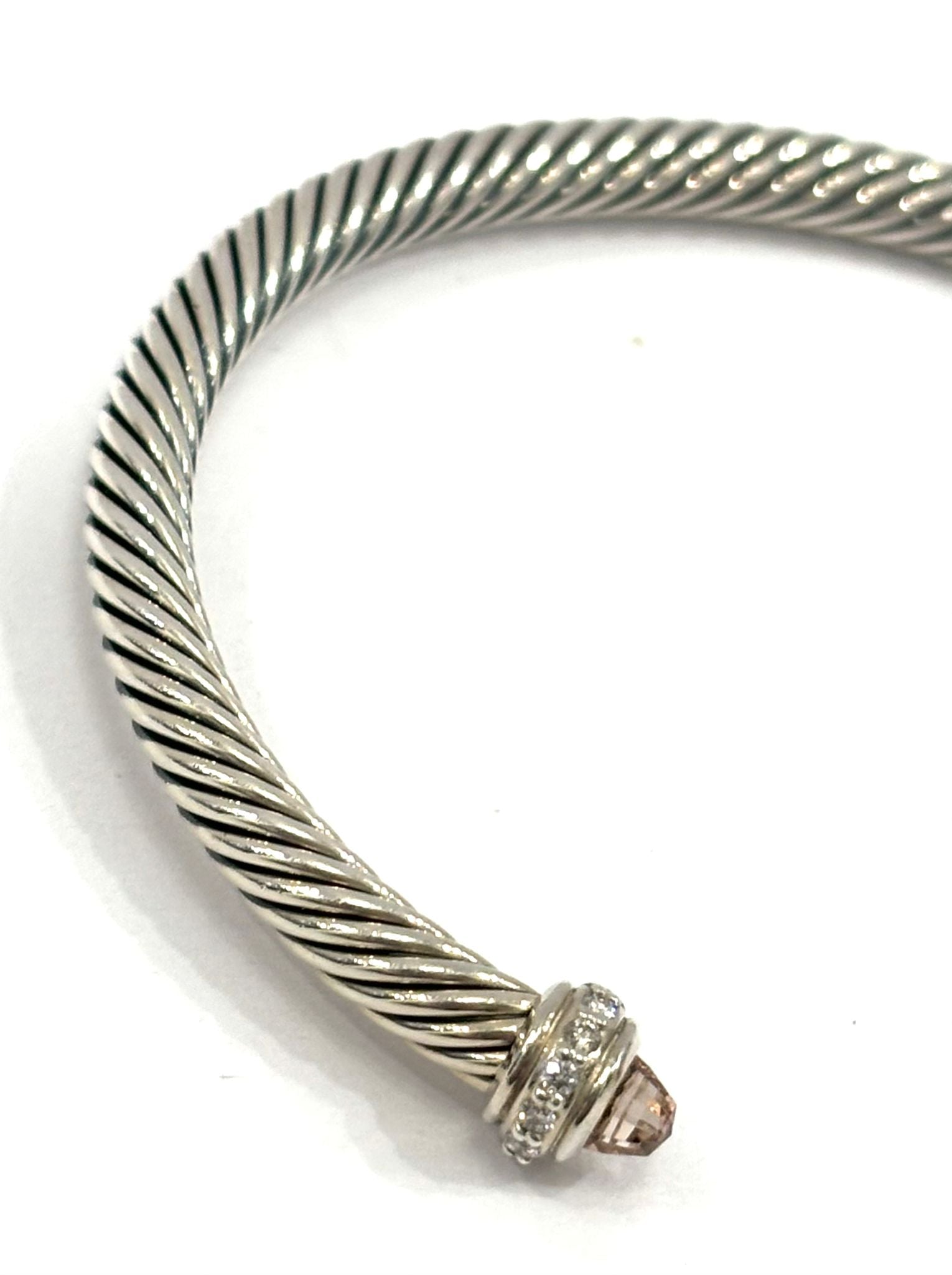DY Cablespira® FLEX STERLING SILVER CITRINE & DIAMONDS BRACELET