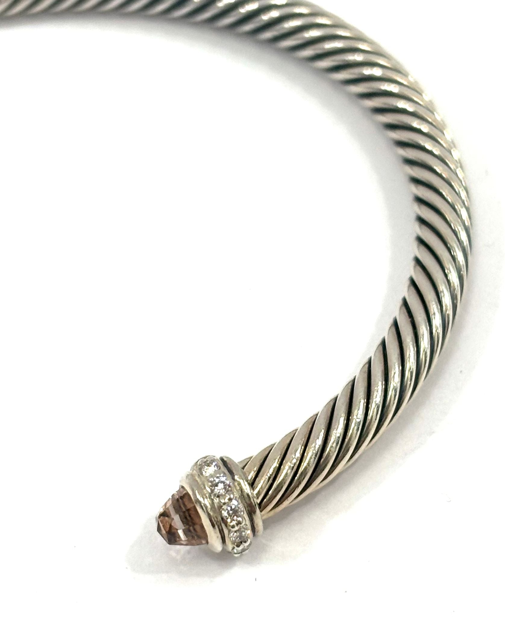 DY Cablespira® FLEX STERLING SILVER CITRINE & DIAMONDS BRACELET