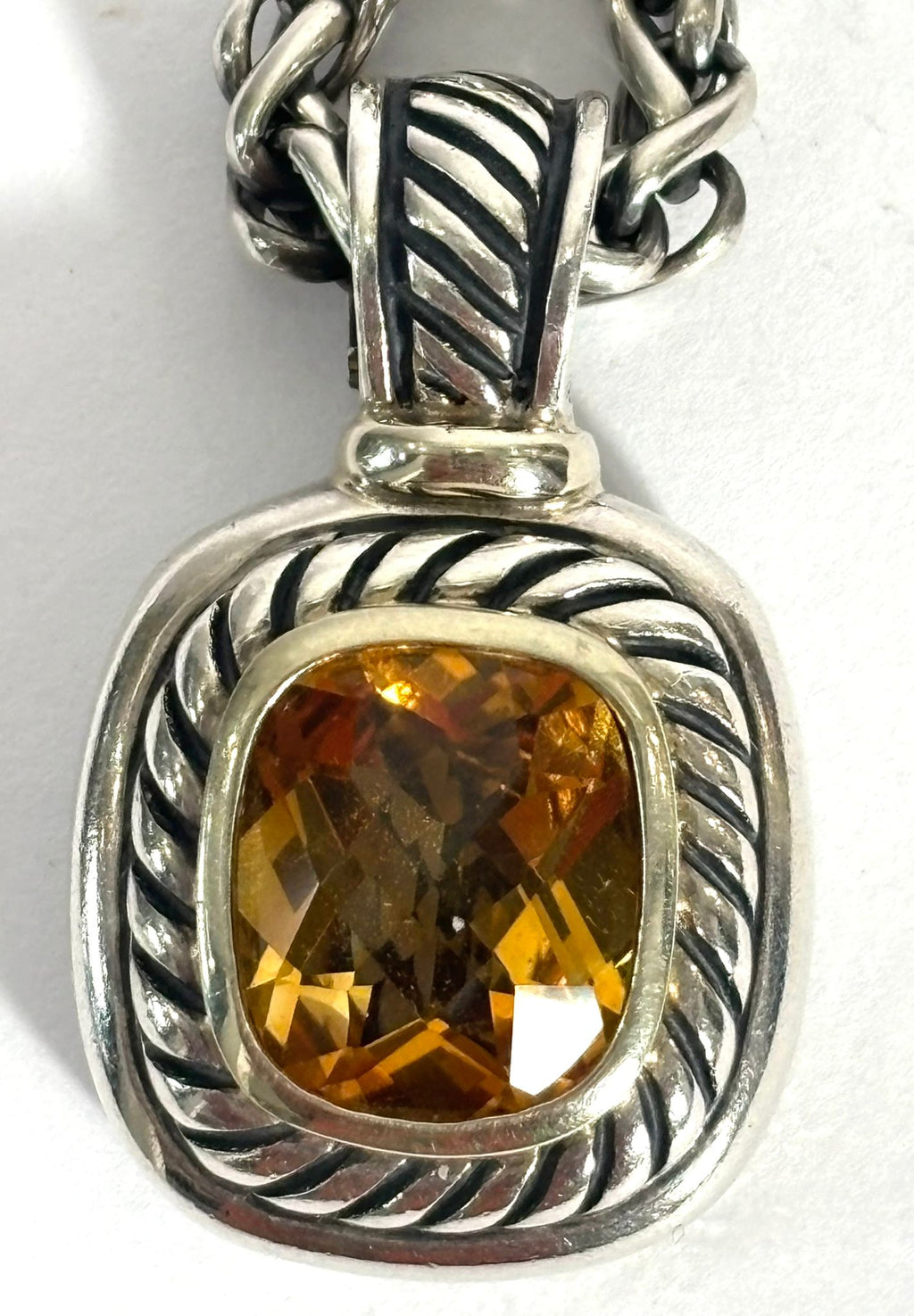 DAVID YURMAN CITRINE 14K GOLD PENDANT