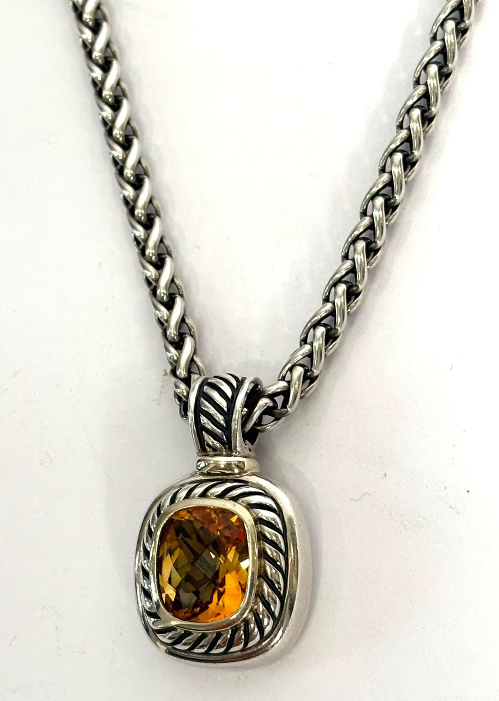 DAVID YURMAN CITRINE 14K GOLD PENDANT