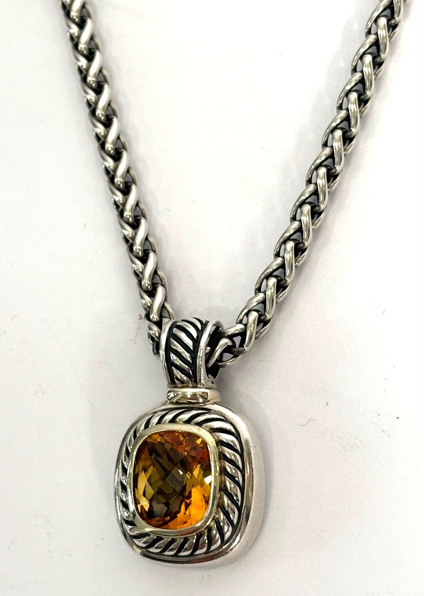 DAVID YURMAN CITRINE 14K GOLD PENDANT