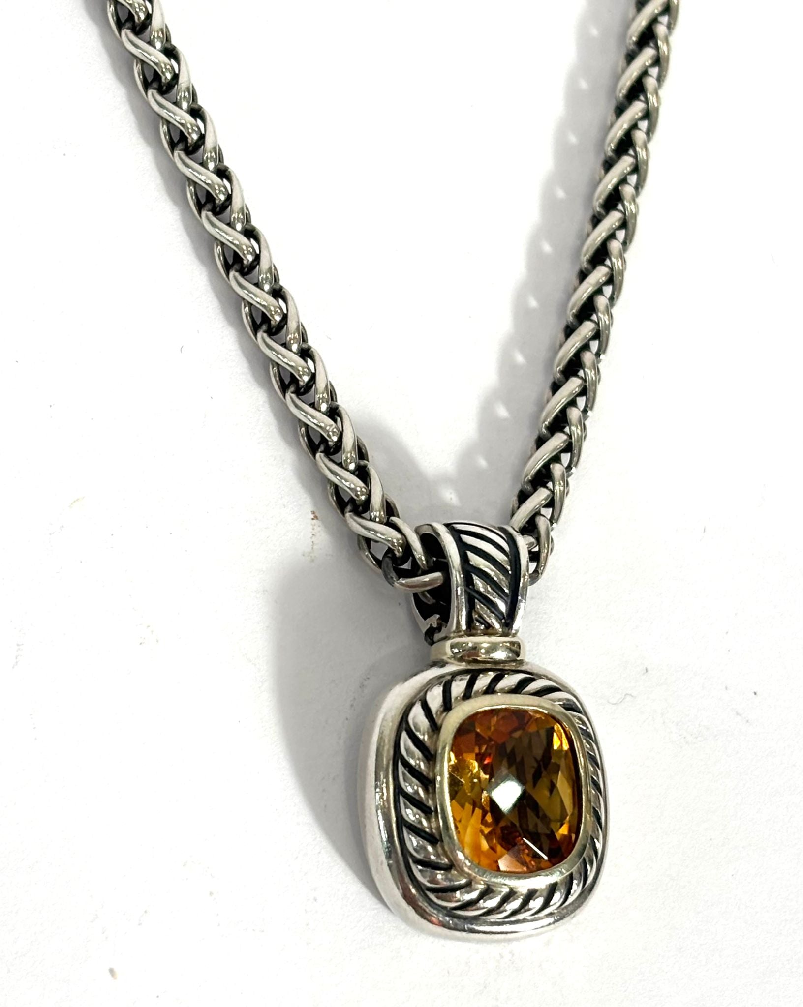 DAVID YURMAN CITRINE 14K GOLD PENDANT