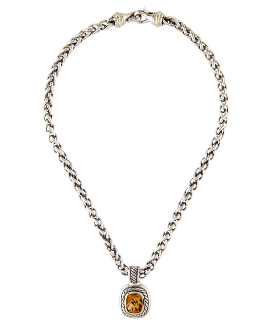 DAVID YURMAN CITRINE 14K GOLD PENDANT