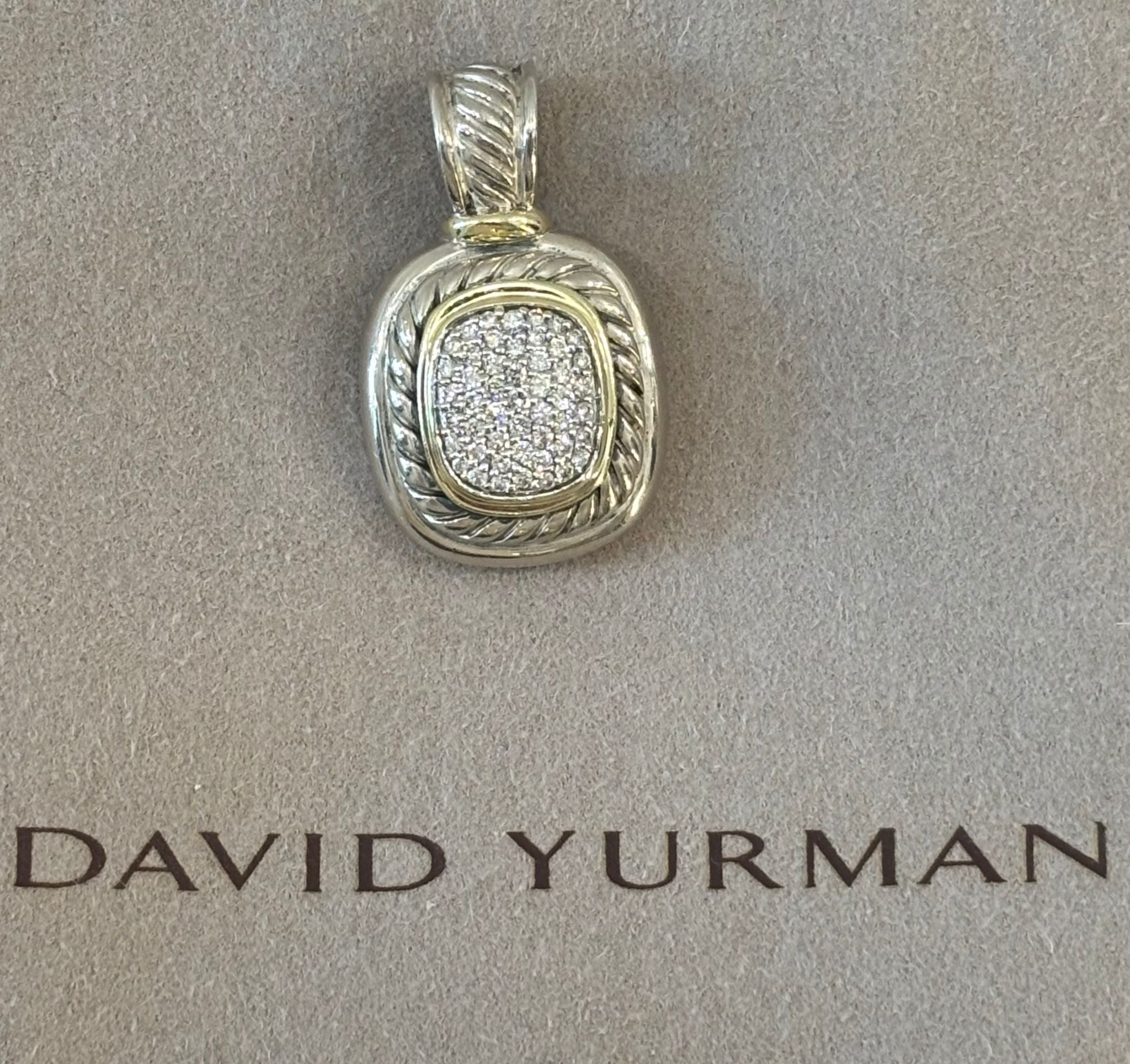 DY STERLING SILVER DIAMONDS 18K YELLOW GOLD ALBION® ENHANCER PENDANT