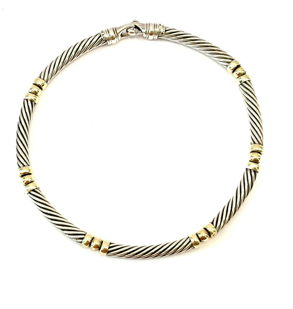 DAVID YURMAN TWO-TONE COLLAR NECKLACE 18K YELLOW GOLD