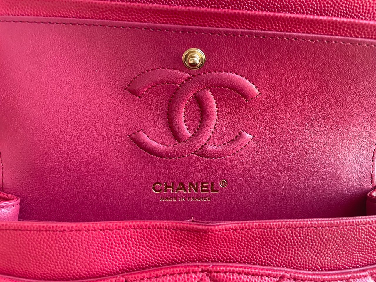 Chanel Red Timeless Flap Bag Caviar Leather Small Size