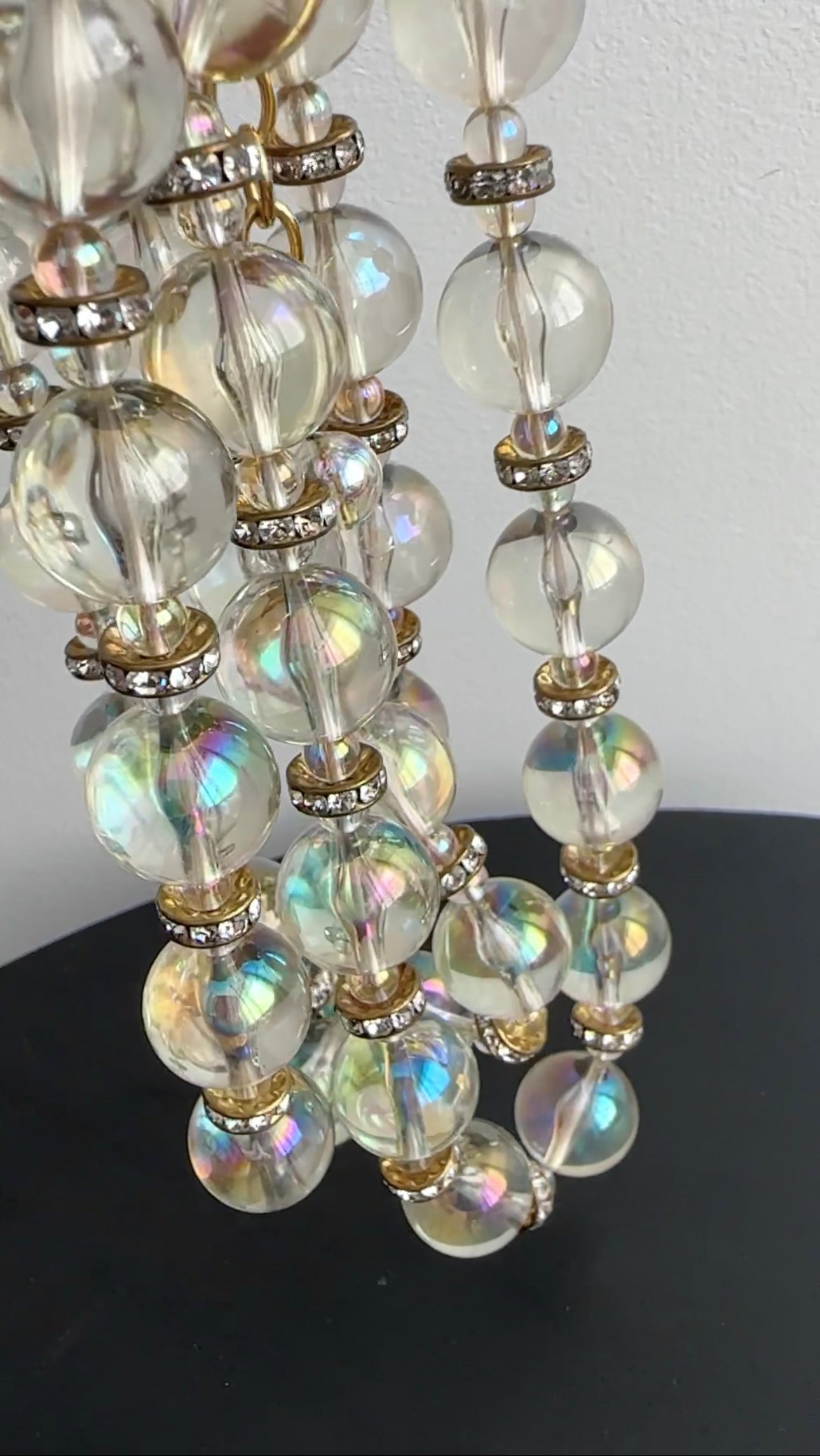 Chanel Vintage Early 1990's Triple Strand Acrylic Bead Necklace
