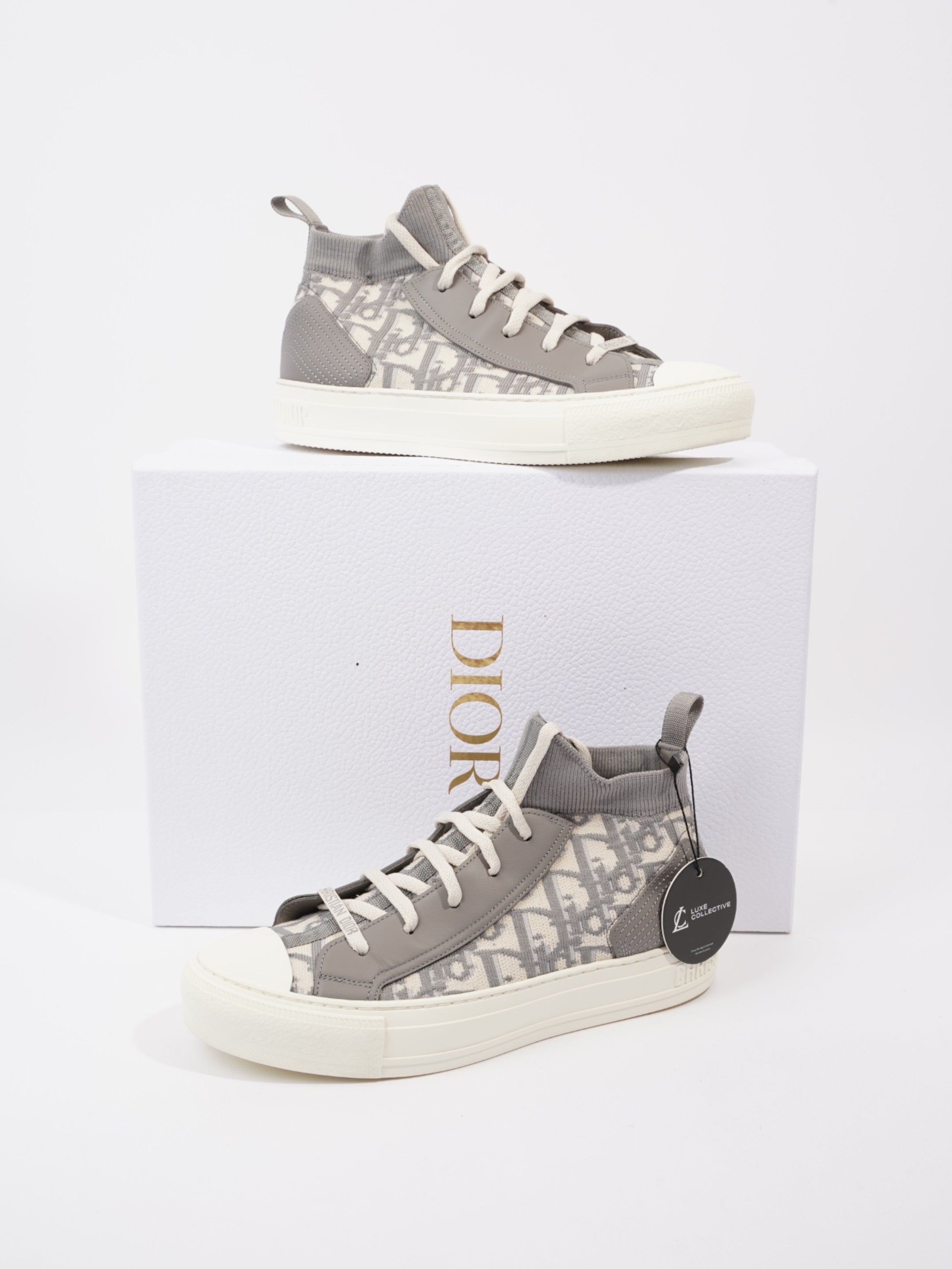 Christian Dior Walk 'n' Dior Deep Grey Technical Fabric EU 37.5 UK 4.5