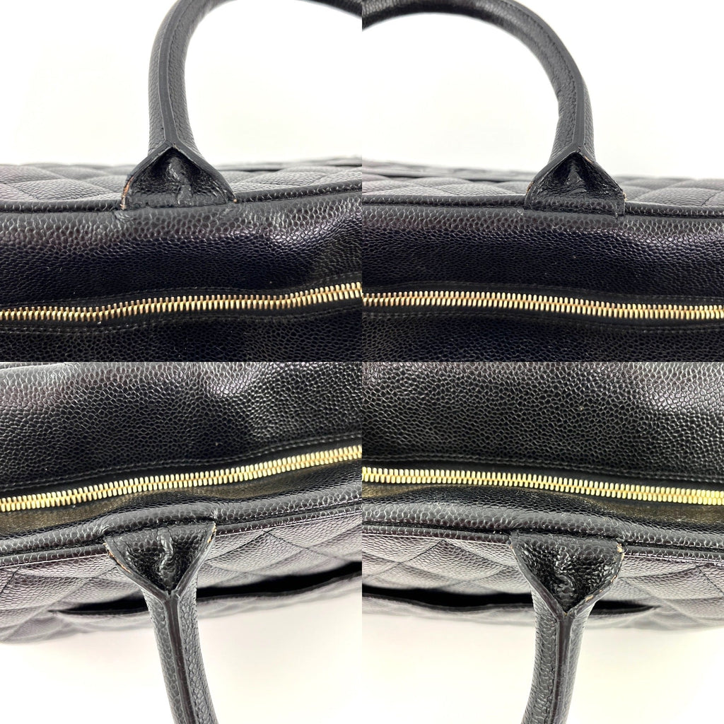 CHANEL Black Timeless Caviar Leather Bowler Bag