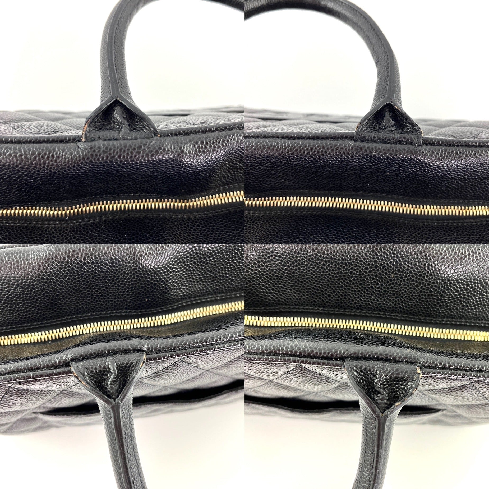 CHANEL Black Timeless Caviar Leather Bowler Bag