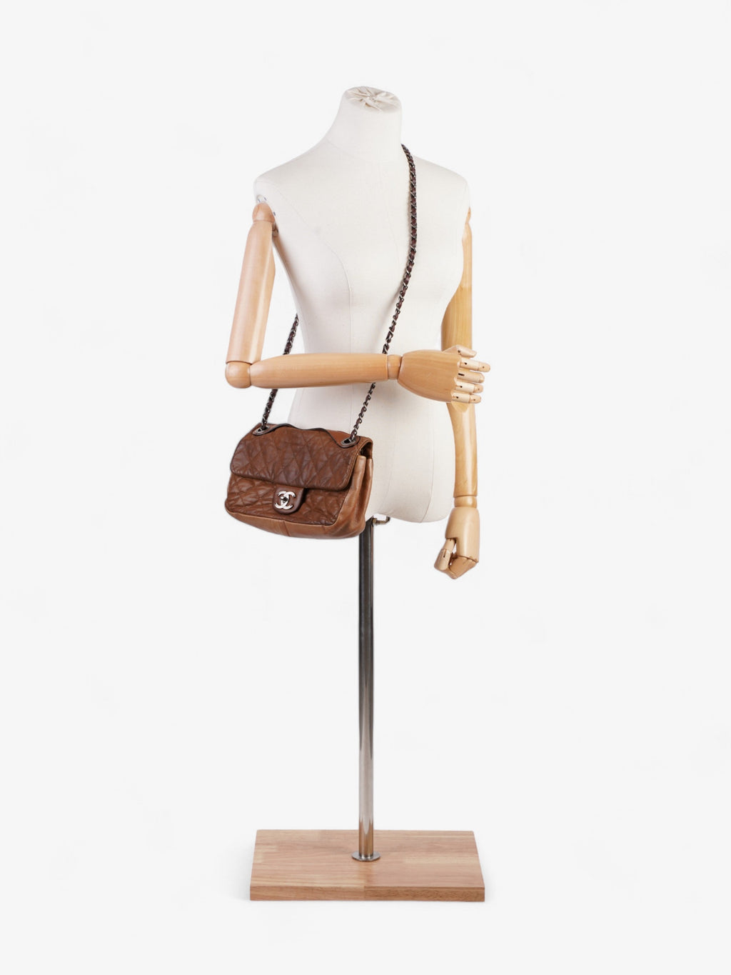 Chanel In The Mix Flap Brown Calfskin Leather Medium