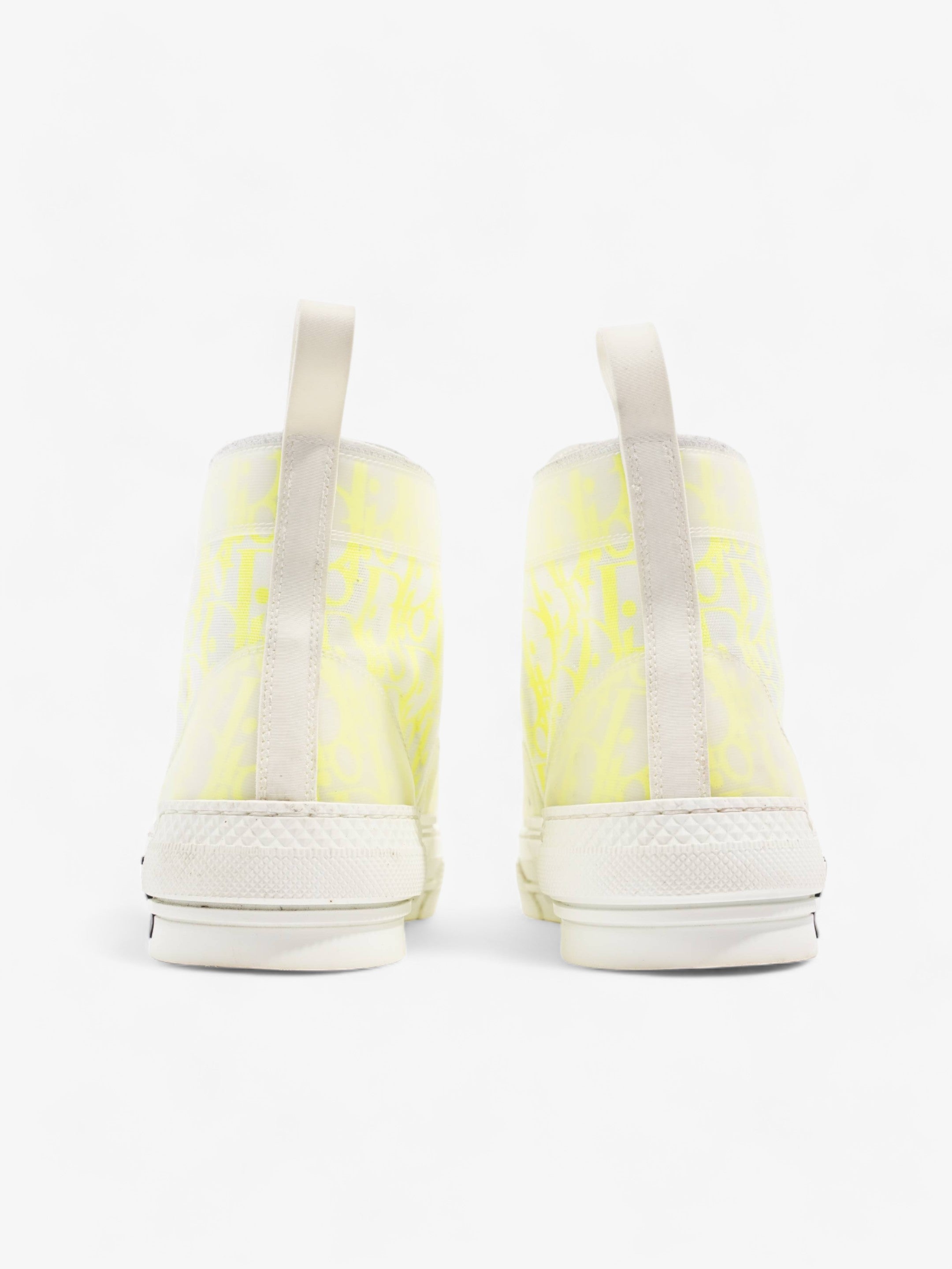 Christian Dior B23 High Top Neon Yellow / White Canvas EU 41 UK 7