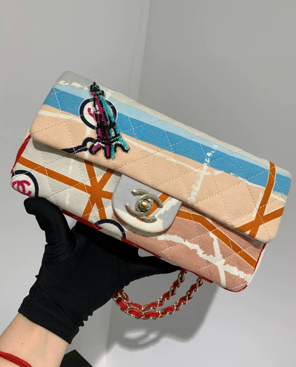 CHANEL 2005-2006 Paris Map shoulder bag