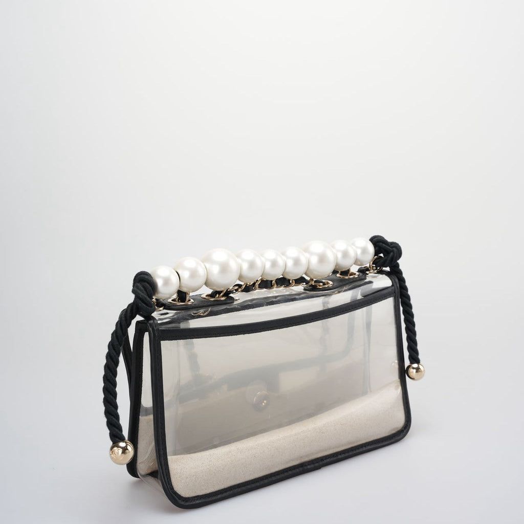 Chanel Sand By The Sea Classic Flap Bag Medium with Pearl Strap – 2018 Collection