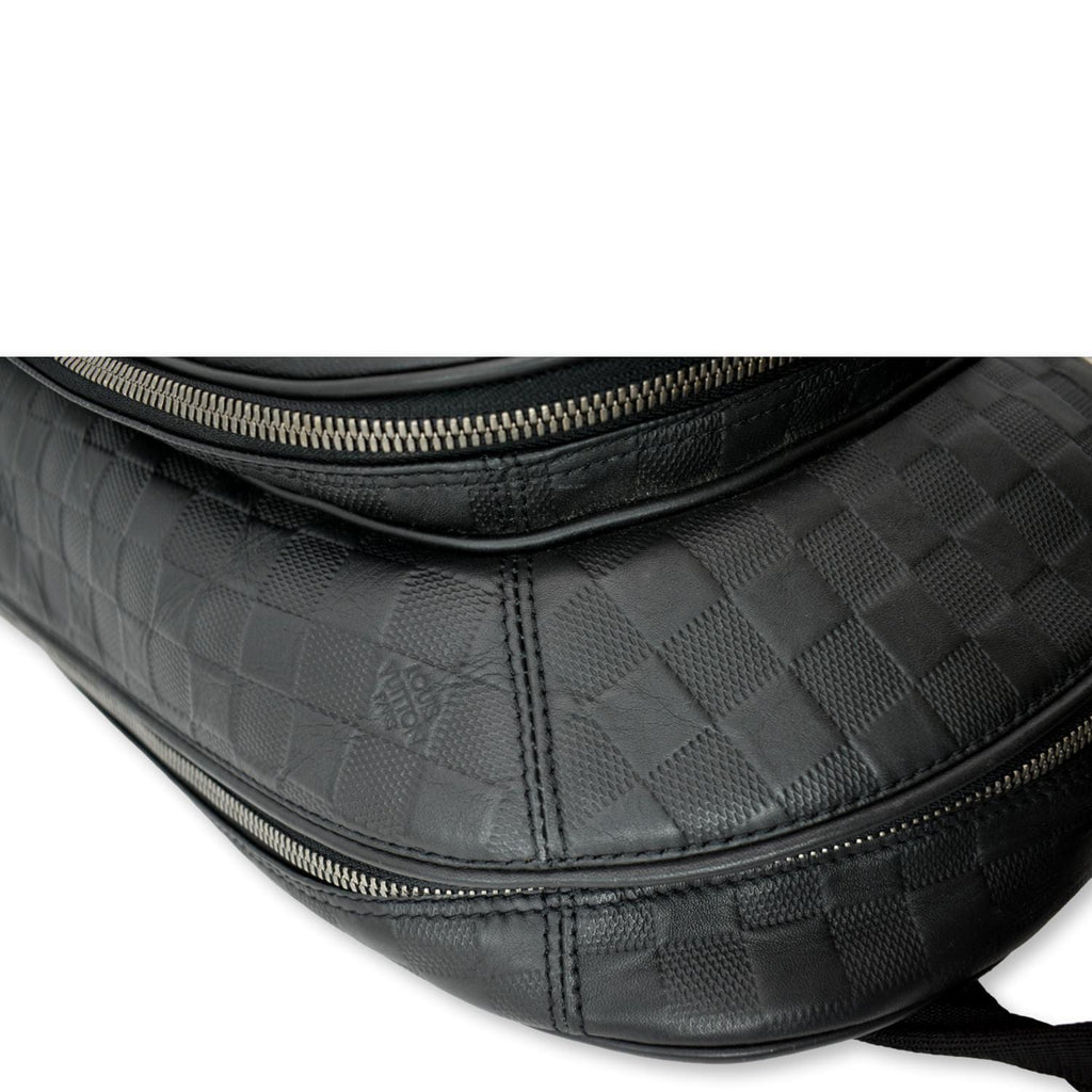 LOUIS VUITTON Michael Damier Infini Leather Backpack Bag Black