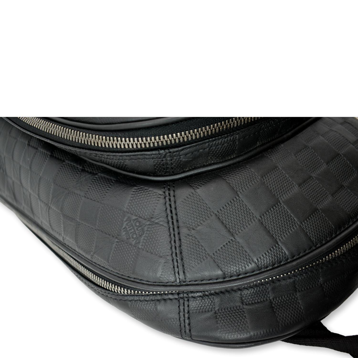 LOUIS VUITTON Michael Damier Infini Leather Backpack Bag Black