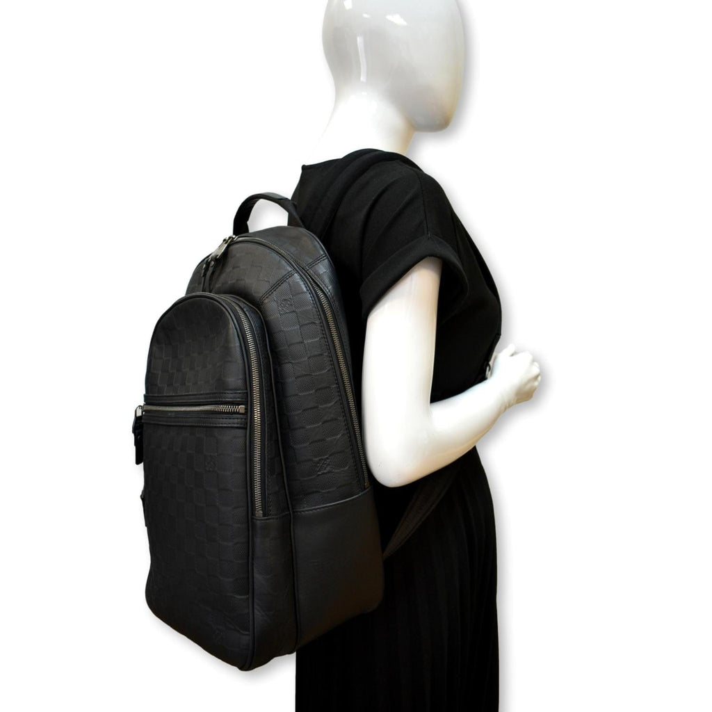 LOUIS VUITTON Michael Damier Infini Leather Backpack Bag Black