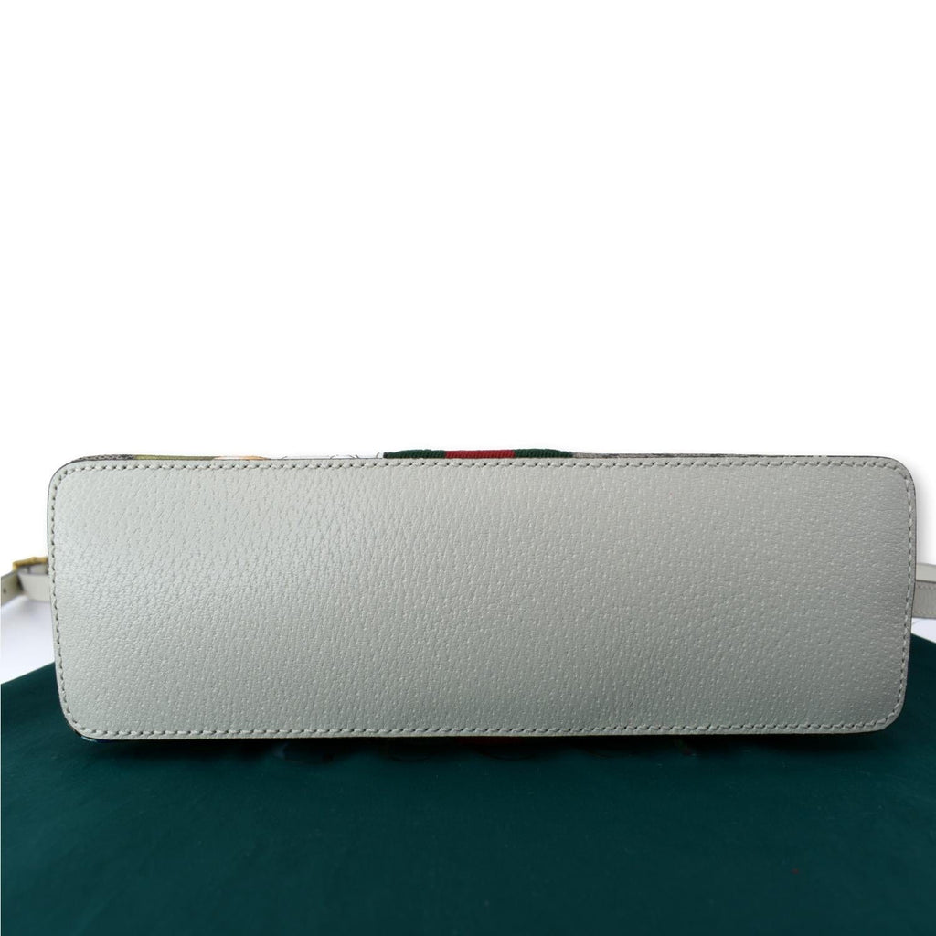 GUCCI Ophidia Flora Small Supreme Canvas Shoulder Bag Beige 499621