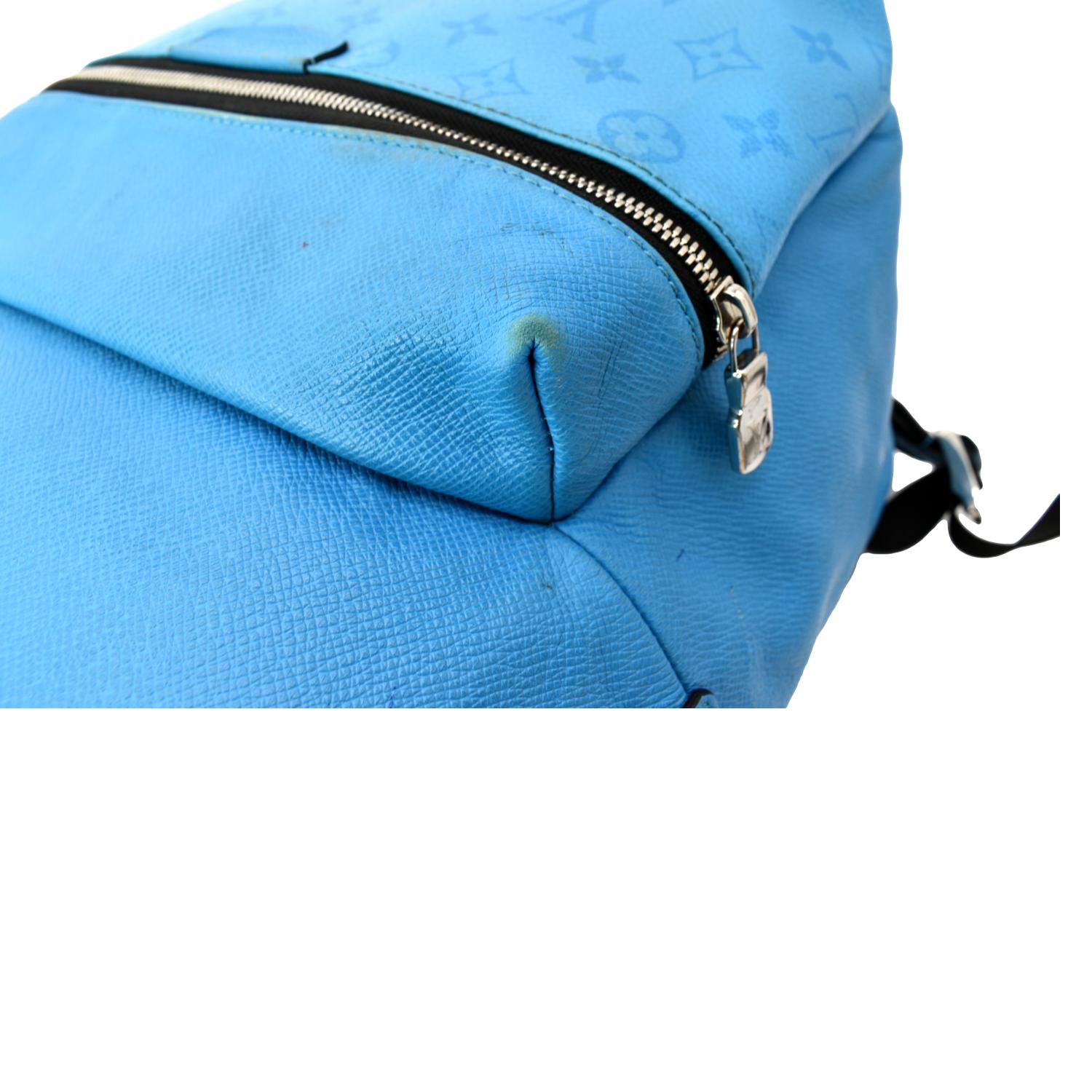 LOUIS VUITTON Discovery Monogram Leather Backpack Blue