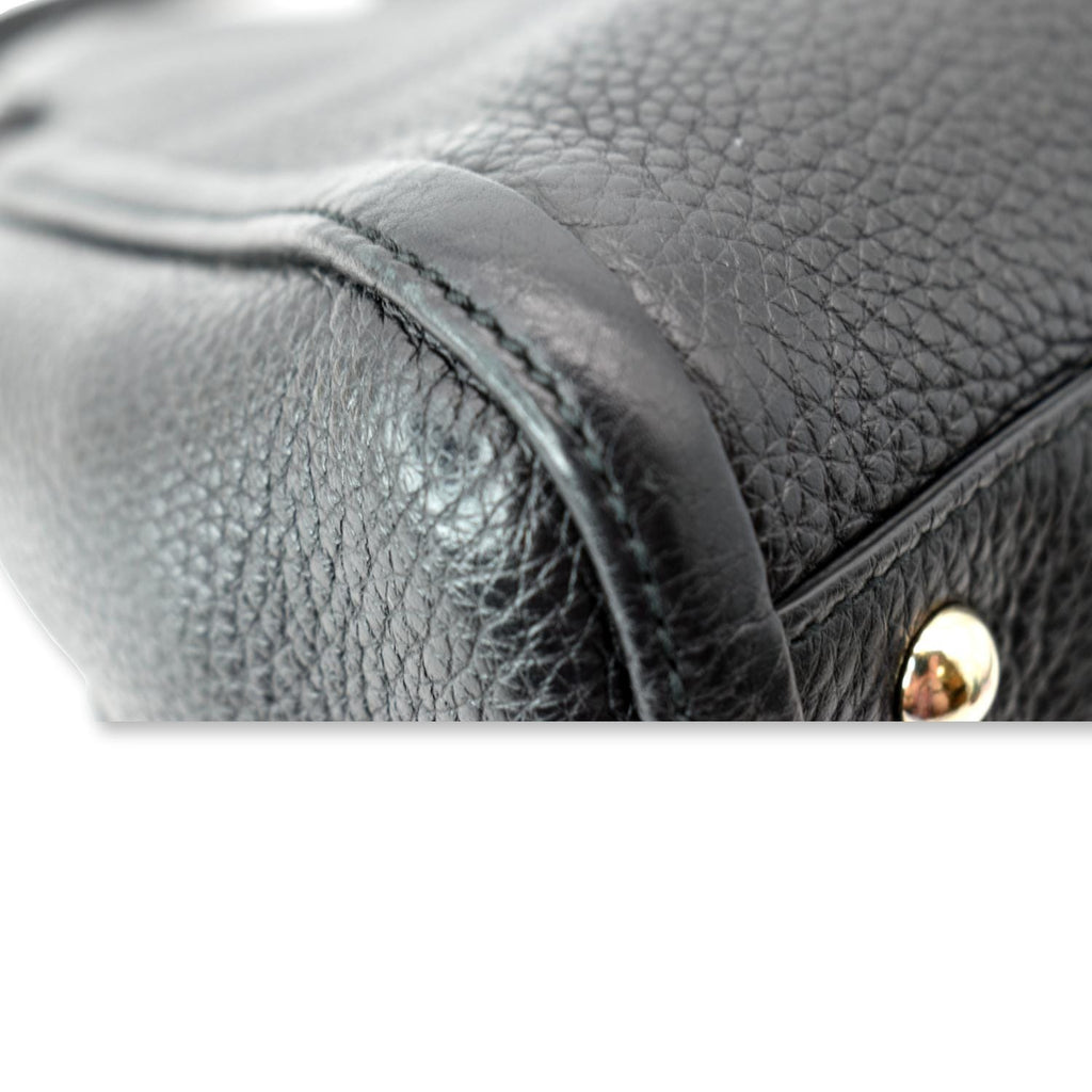 GUCCI Soho Small Pebbled Leather Shoulder Bag Black 336751