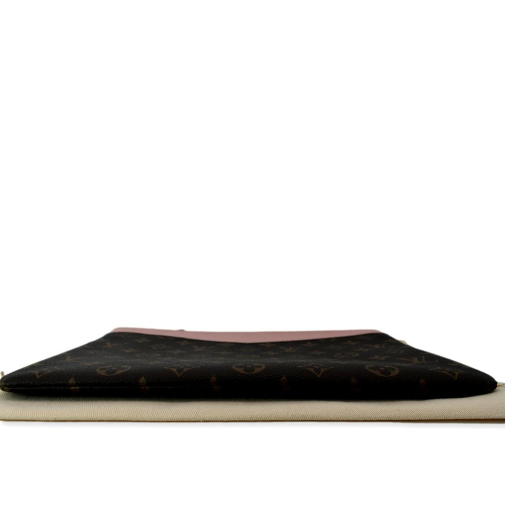LOUIS VUITTON Daily Pouch Monogram Canvas Clutch Bag Rose Poudre