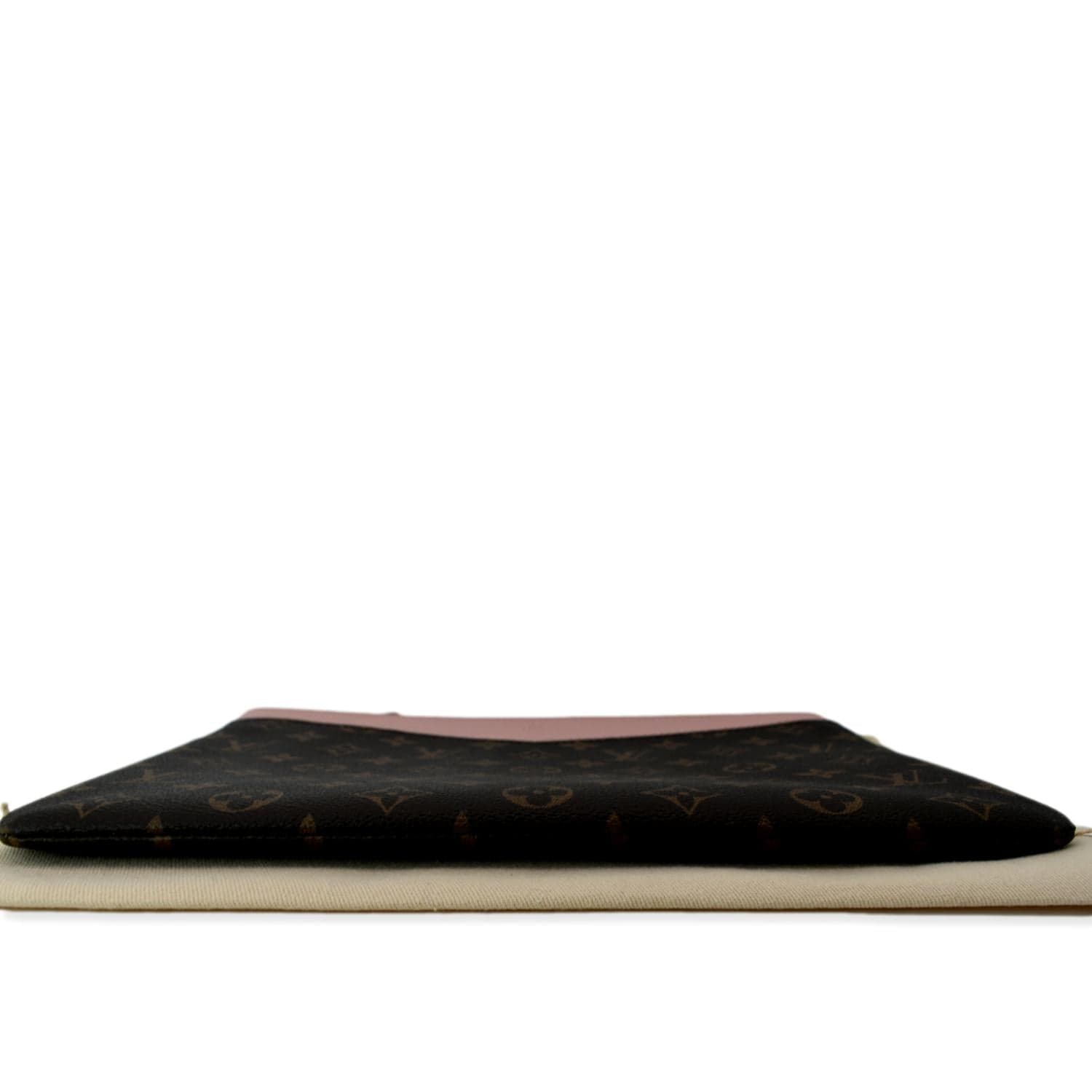 LOUIS VUITTON Daily Pouch Monogram Canvas Clutch Bag Rose Poudre
