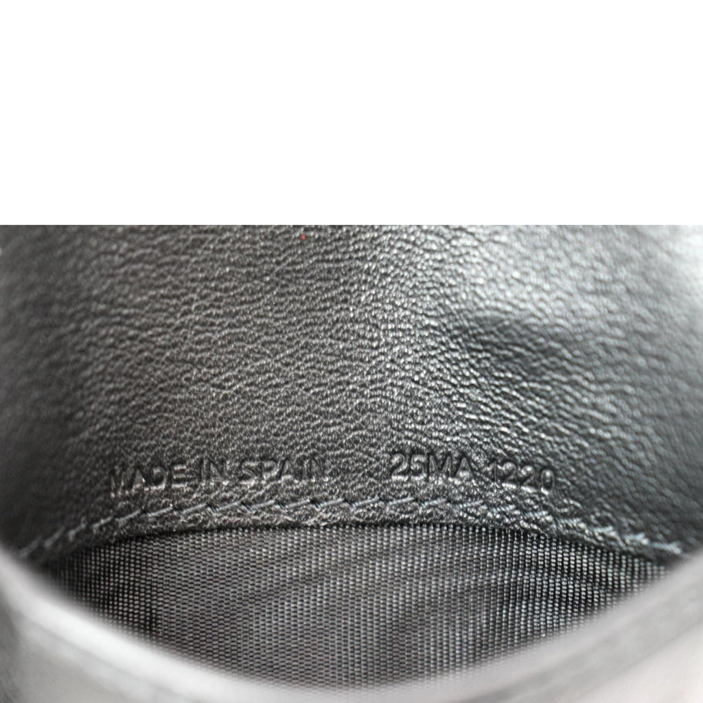 CHRISTIAN DIOR Mini Lady Dior Cannage Calfskin Leather Compact Wallet Black