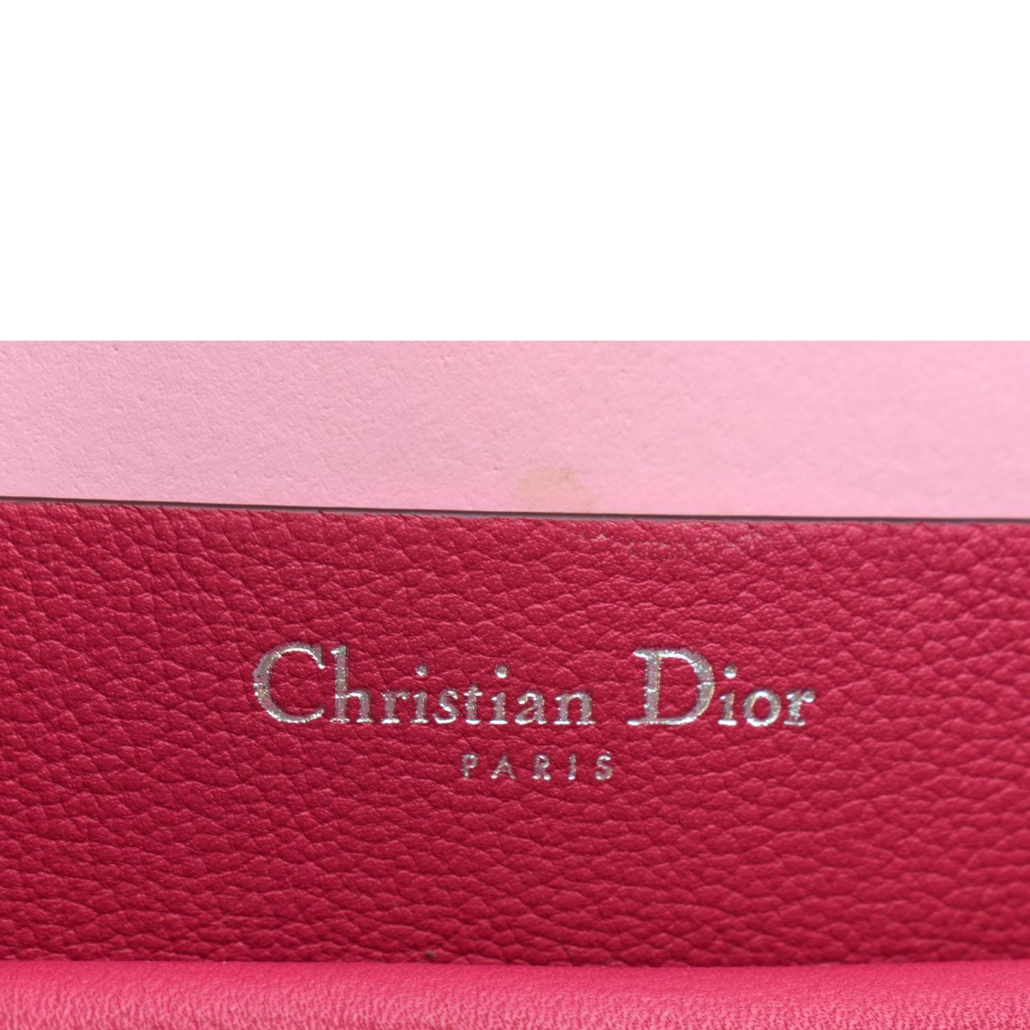 CHRISTIAN DIOR Open Bar Grained Leather Tote Bag Pink