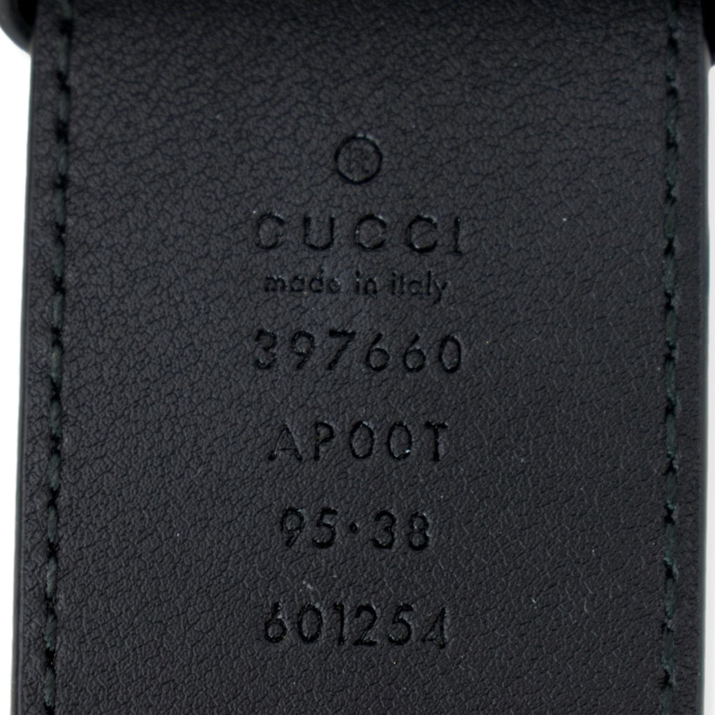 GUCCI  Double G Buckle Leather Belt Black 397660