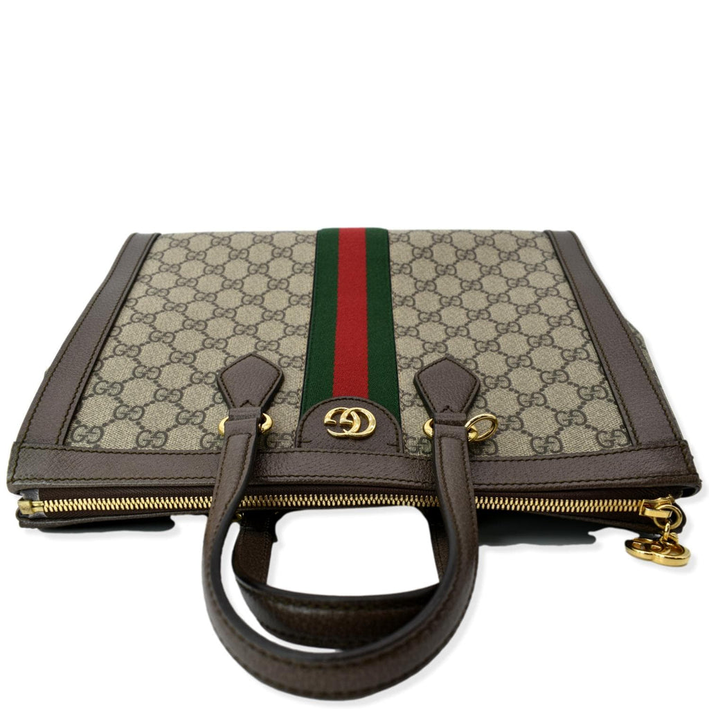 GUCCI Ophidia Medium GG Supreme Tote Shoulder Bag Beige 524537